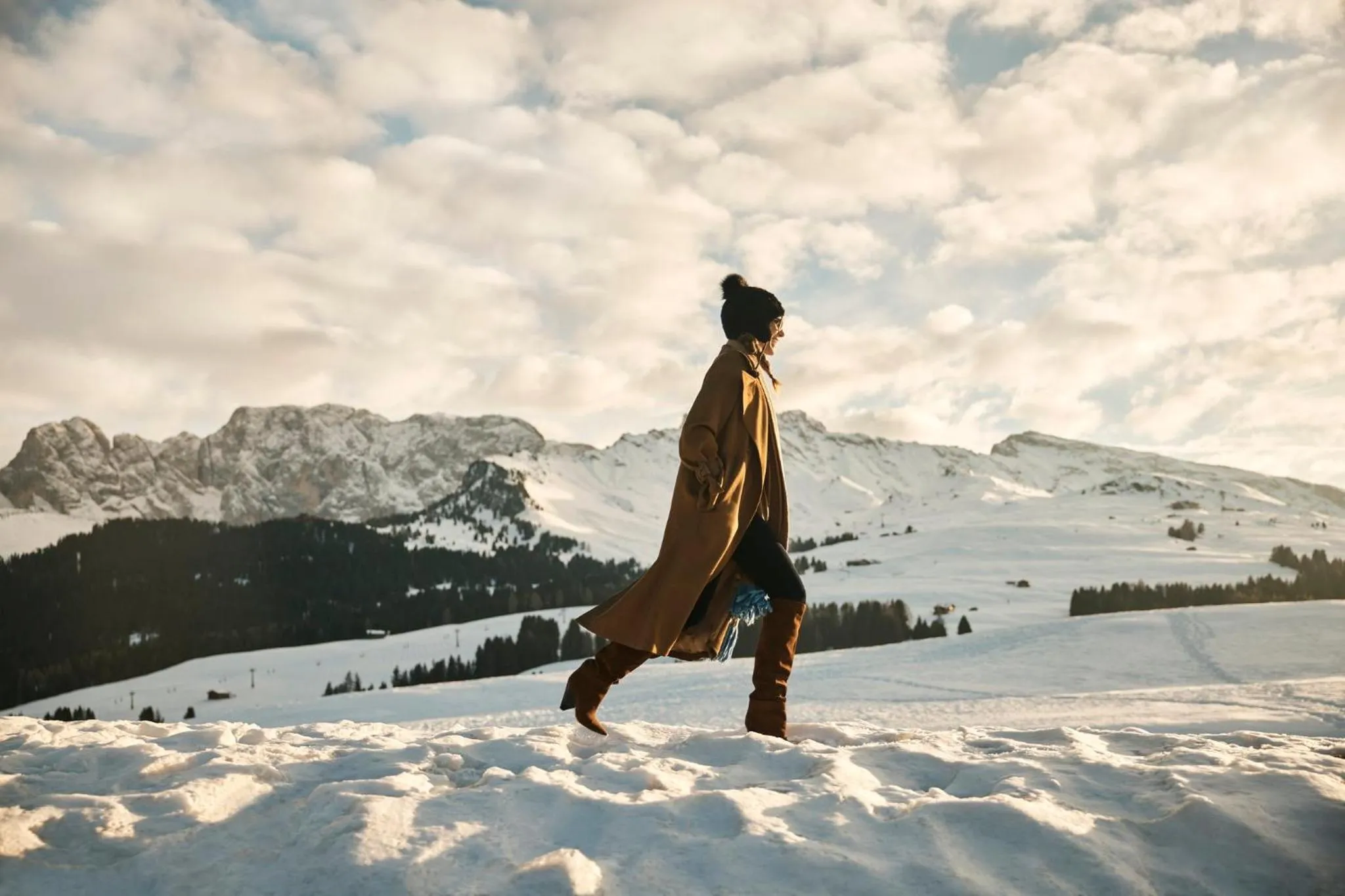 Skiing in COMO Alpina Dolomites