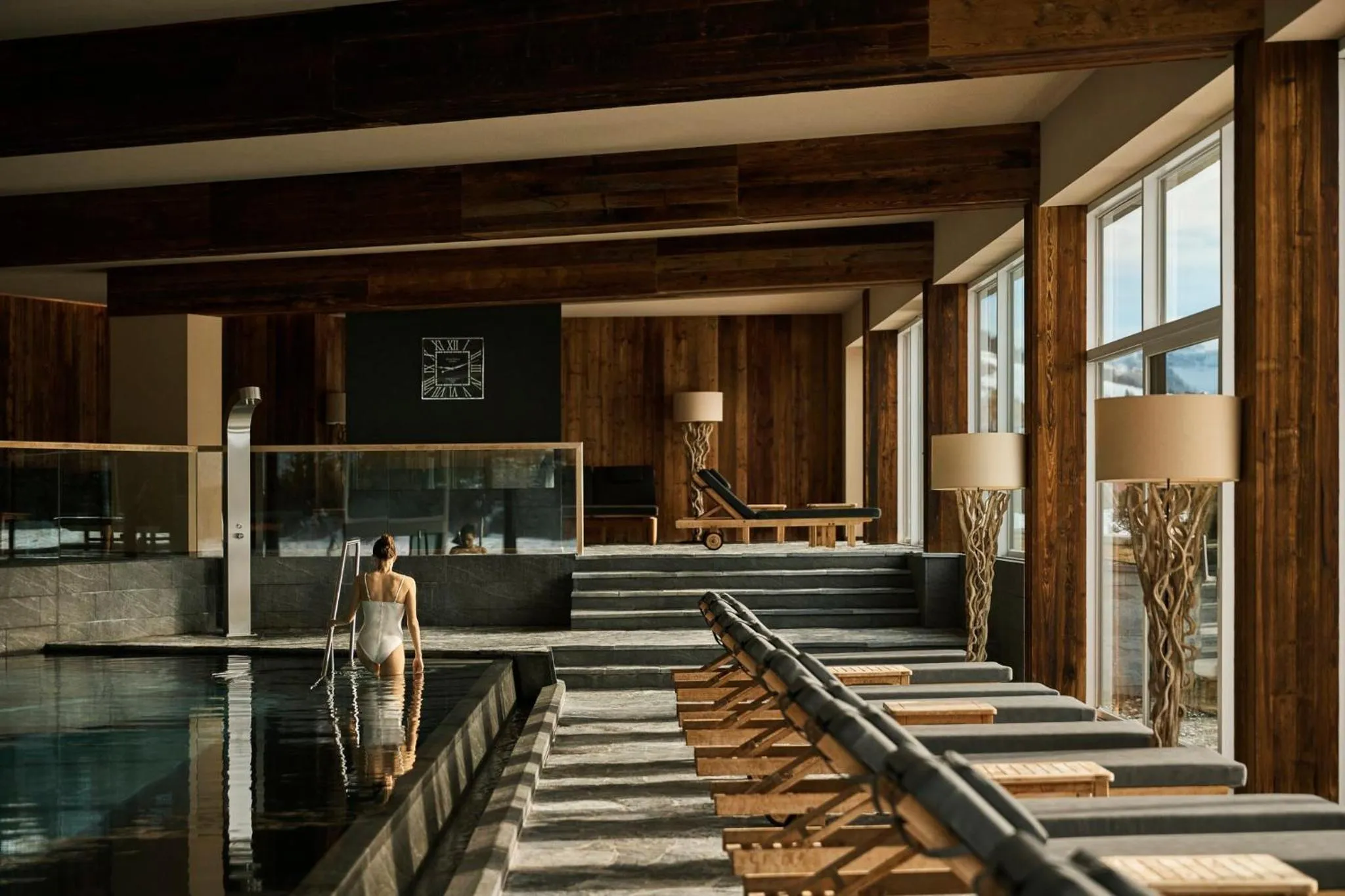 Swimming pool in COMO Alpina Dolomites