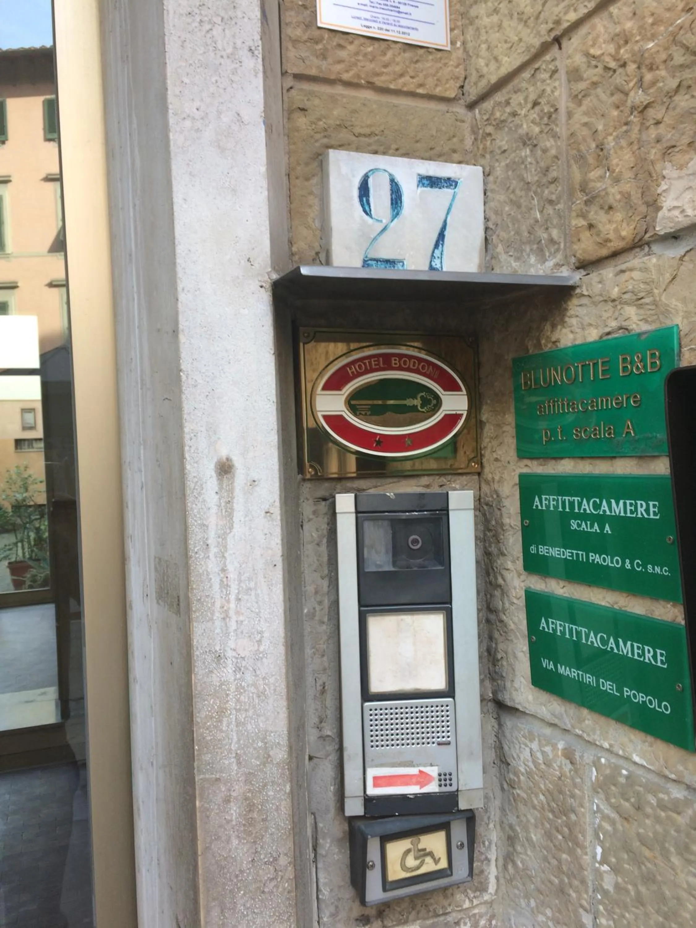 Property building in Hotel Bodoni