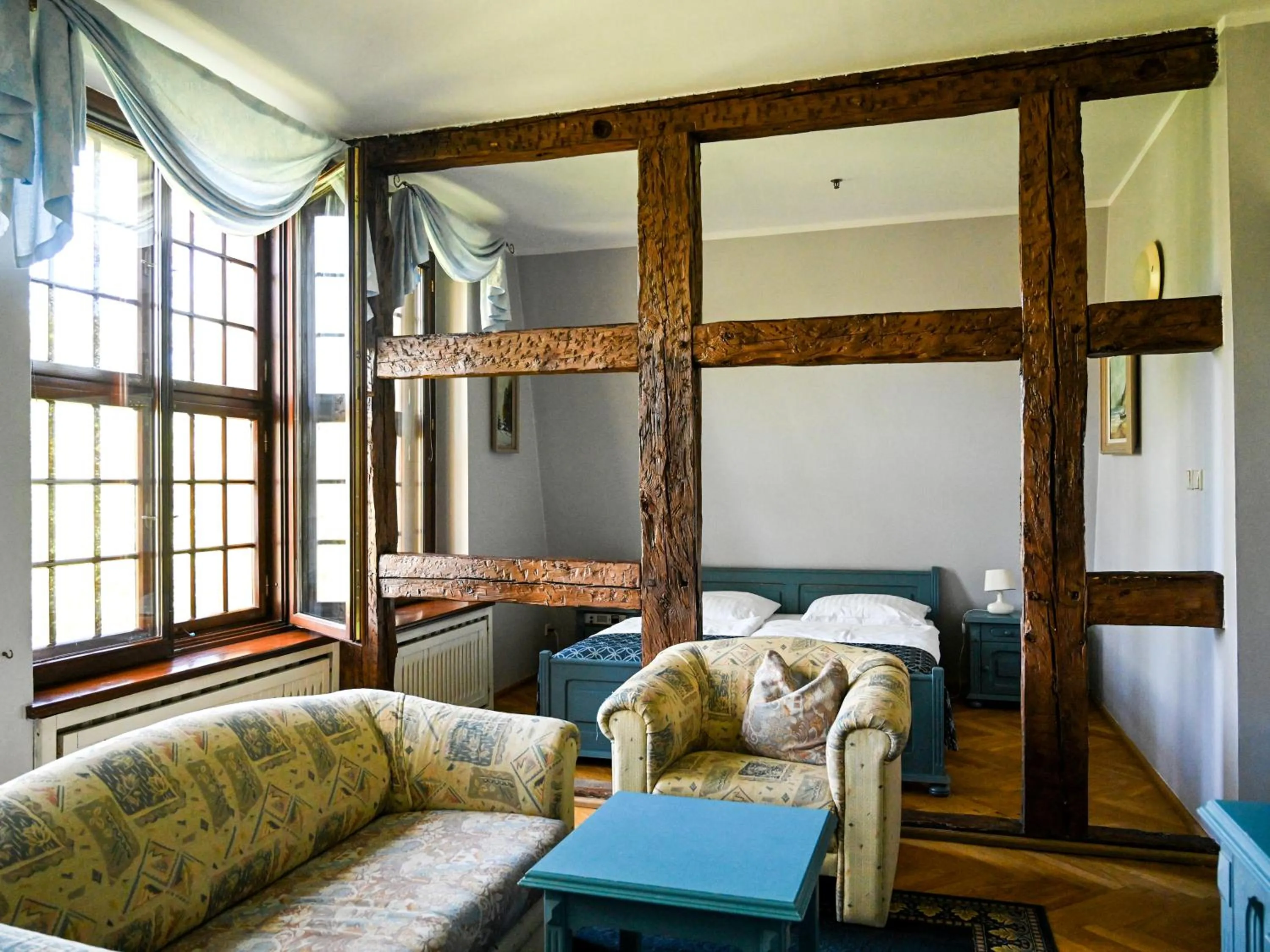 Living room, Bed in Zamek w Krokowej