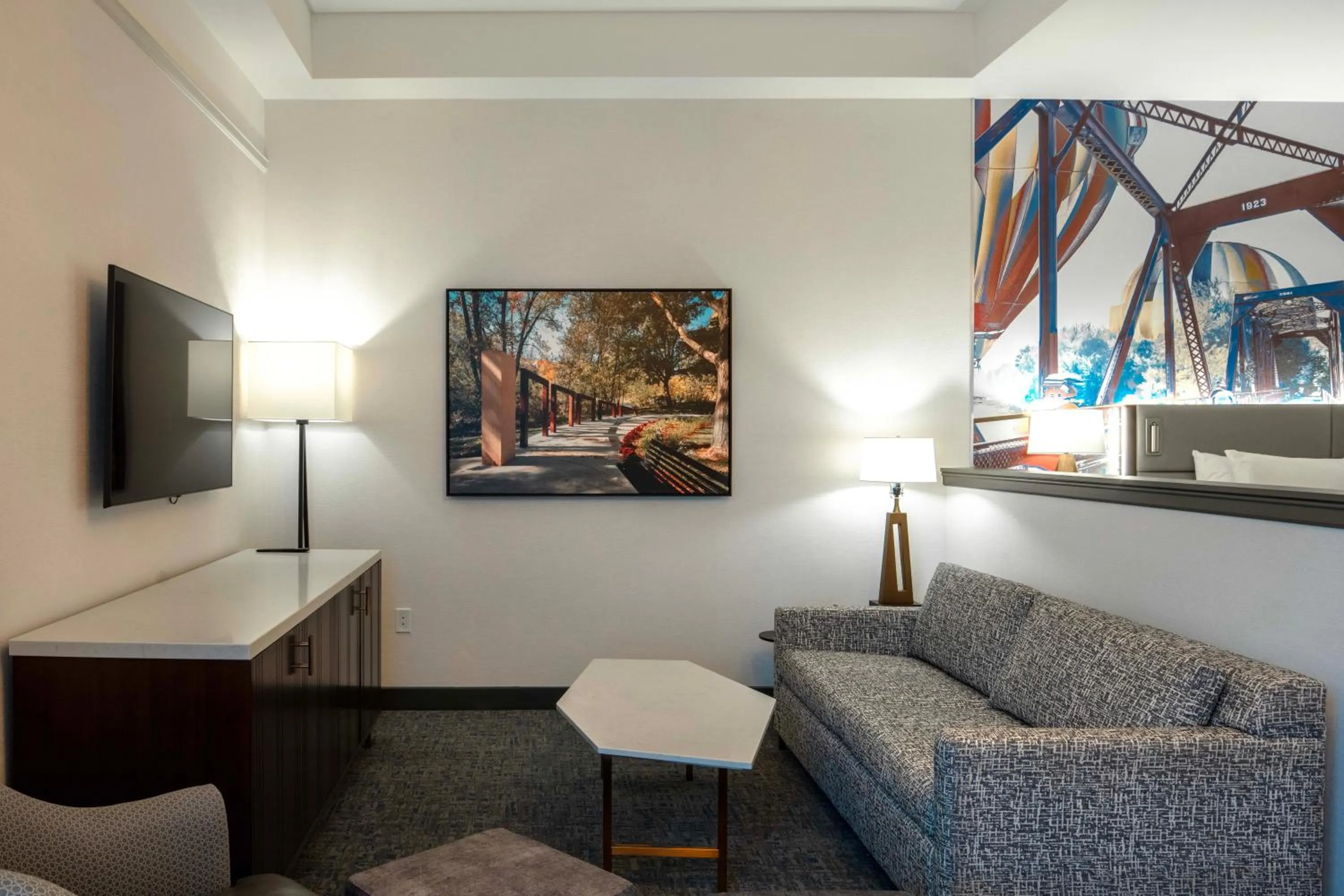 Seating area in Hotel 43 Boise