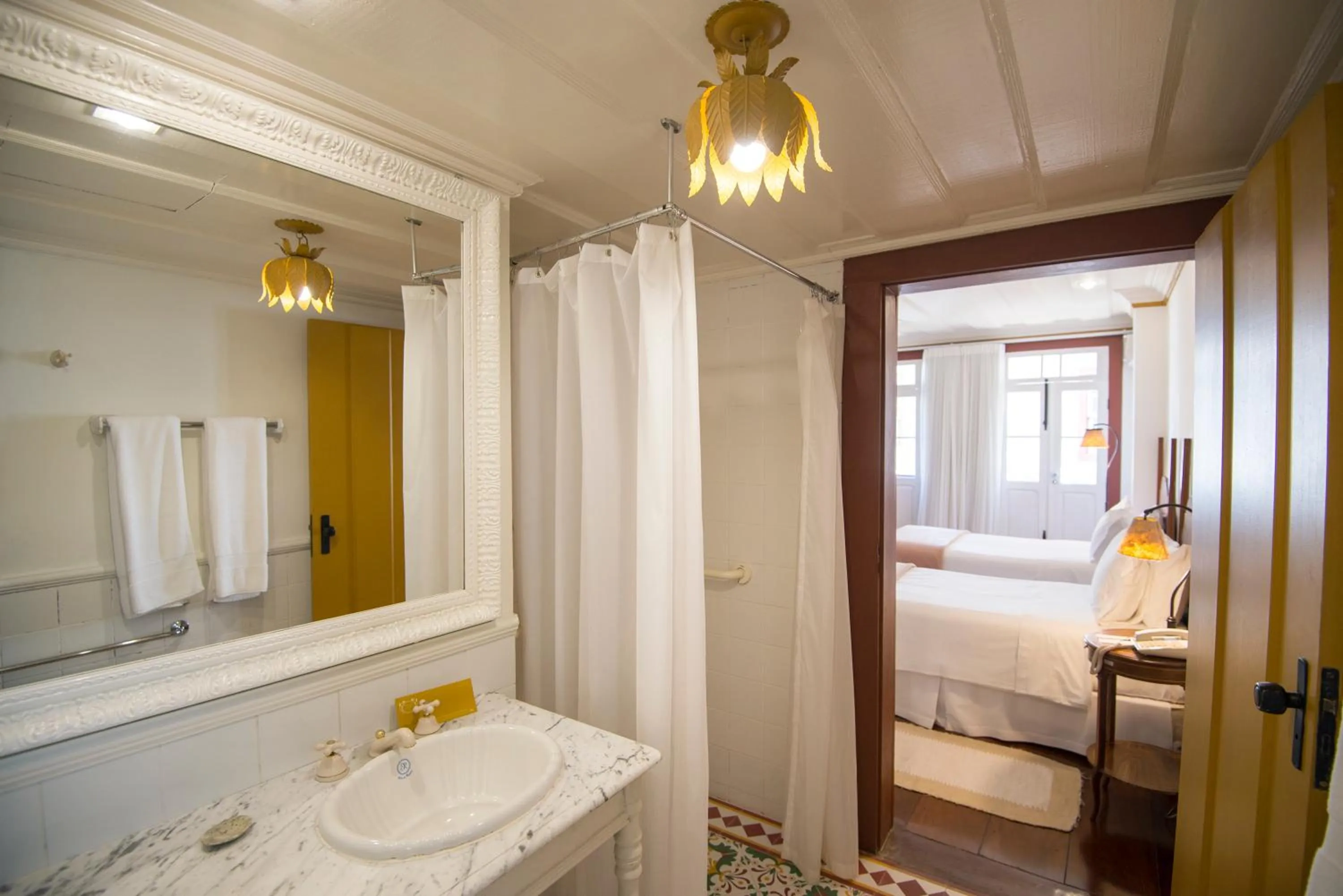 Bed in Hotel Solar do Rosário