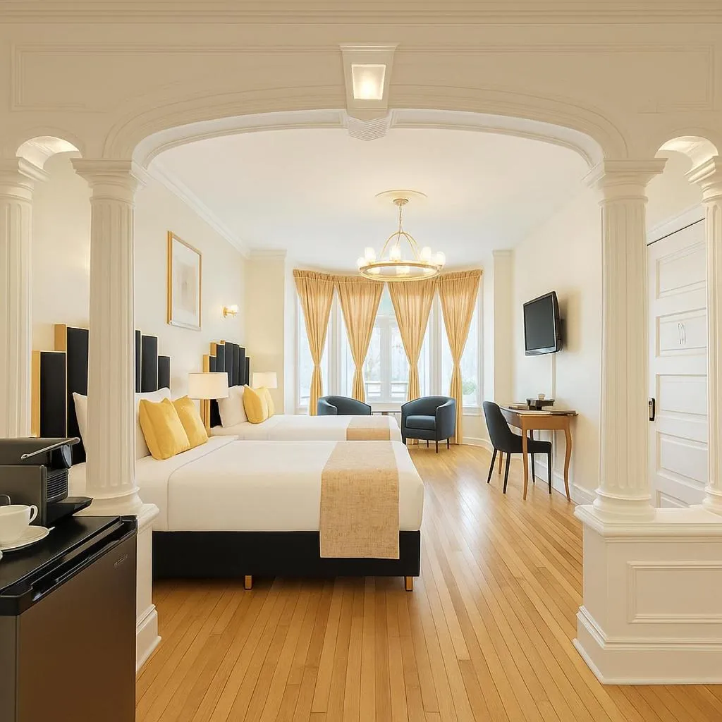 Bedroom, Bed in Hotel Charles-Alexandre - Par Aneyro