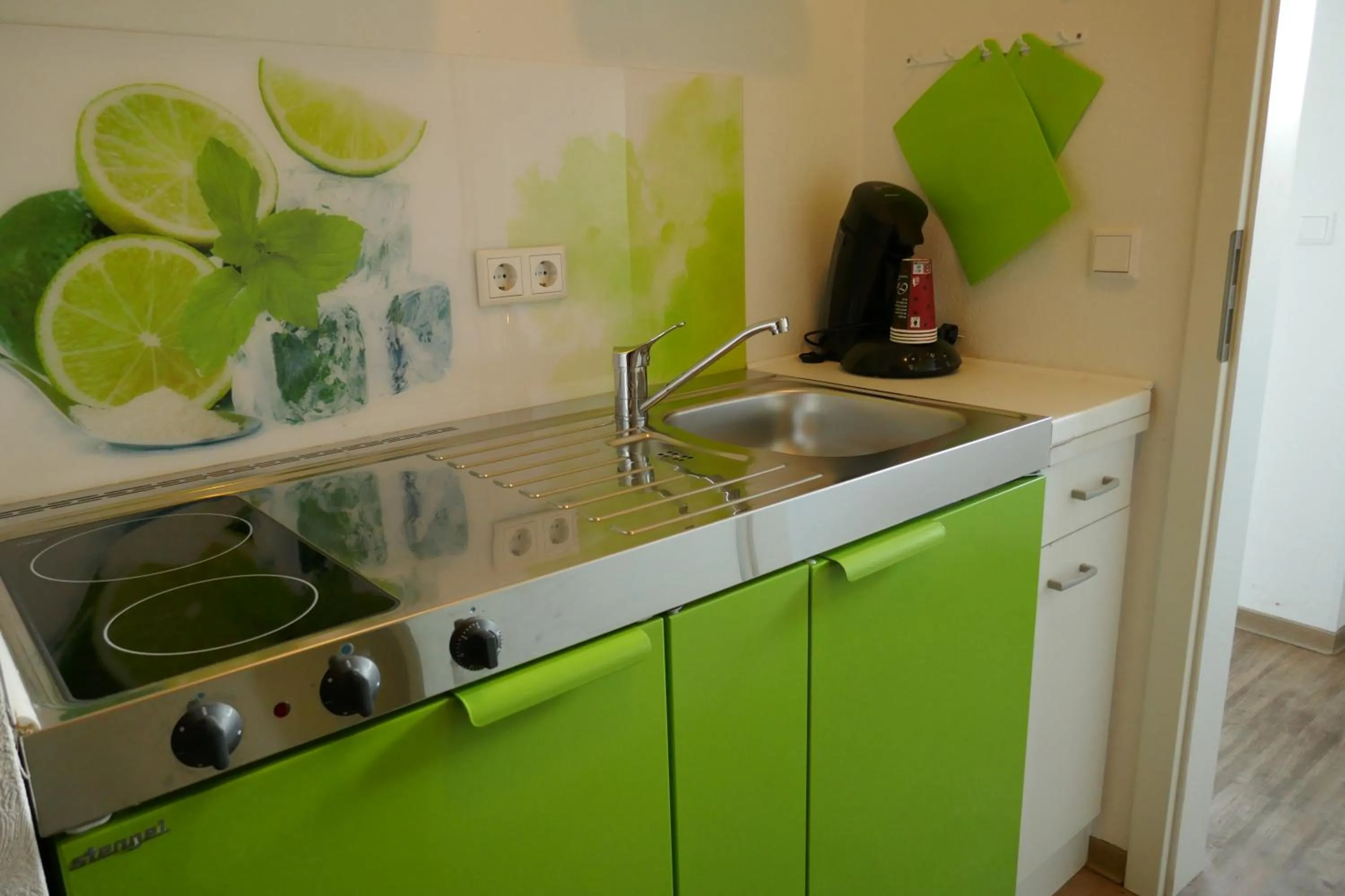 Kitchen or kitchenette in Appartmentanlage/Ferienhaus Handewitt