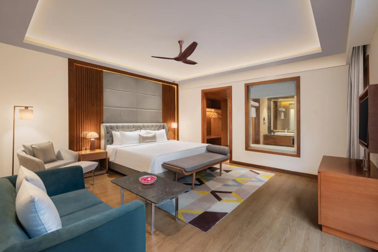 View (from property/room), Bed in Ananta Spa & Resort, Pushkar