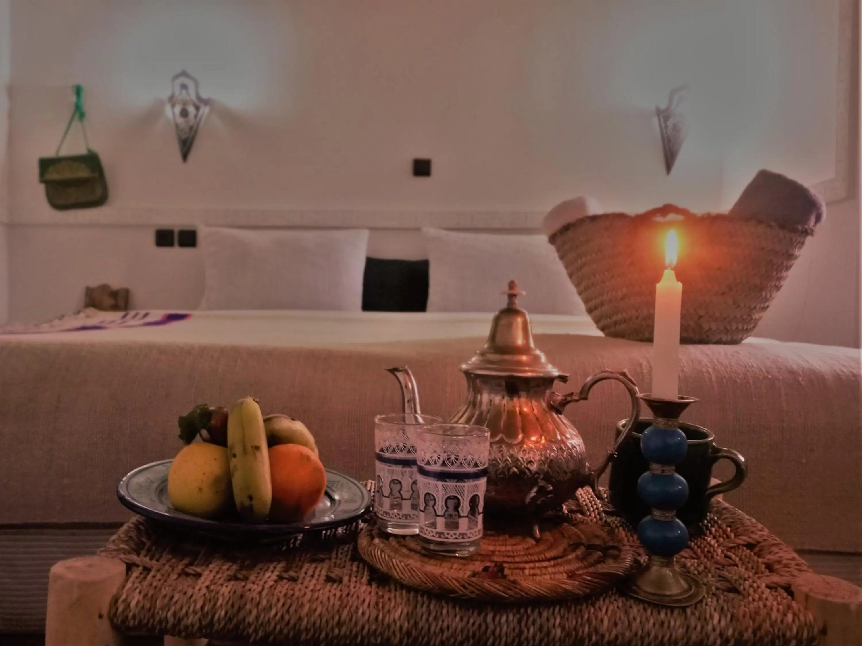 Photo of the whole room, Bed in Riad Bleu Afriqua