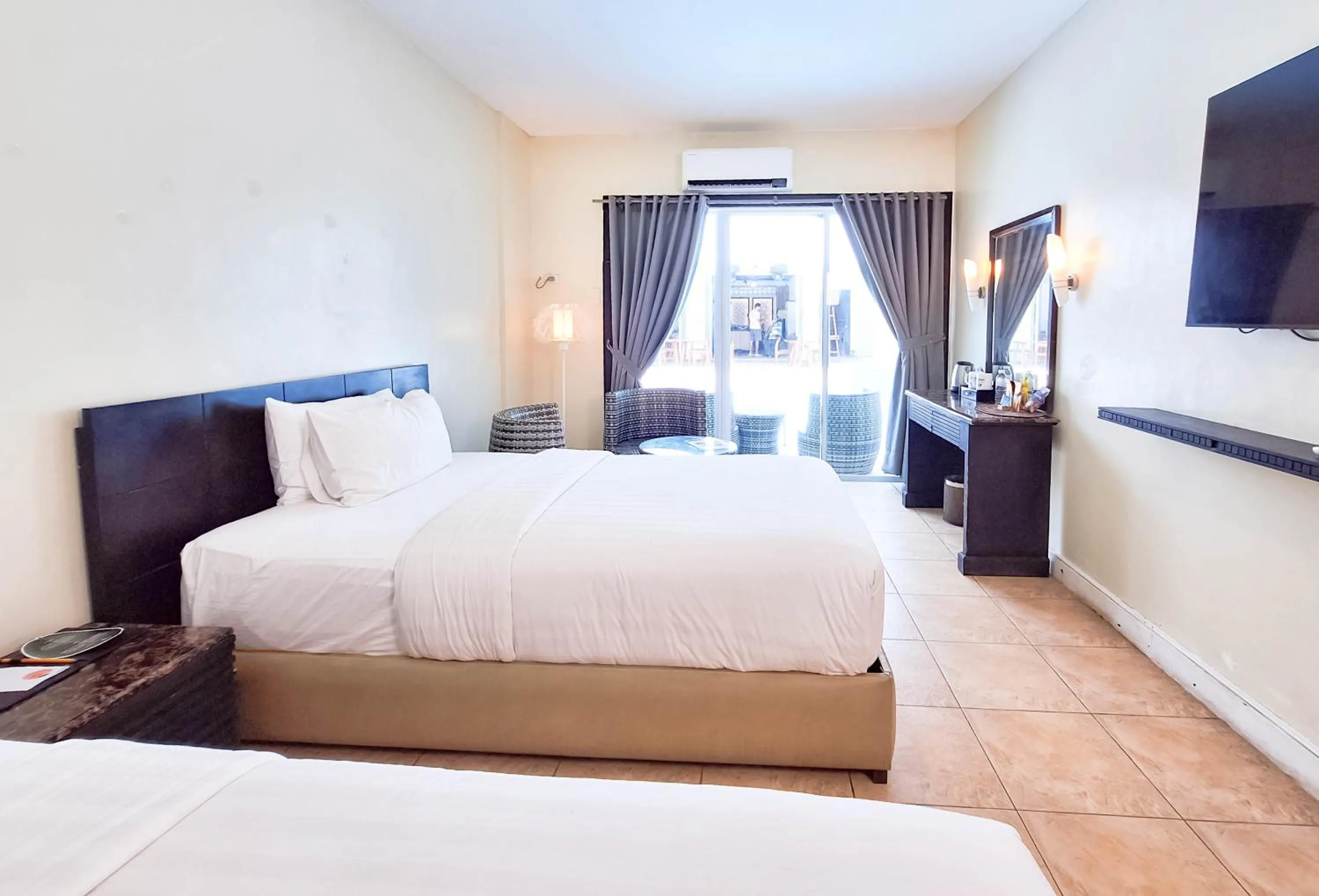 Bed in Boracay Ocean Club Beach Resort