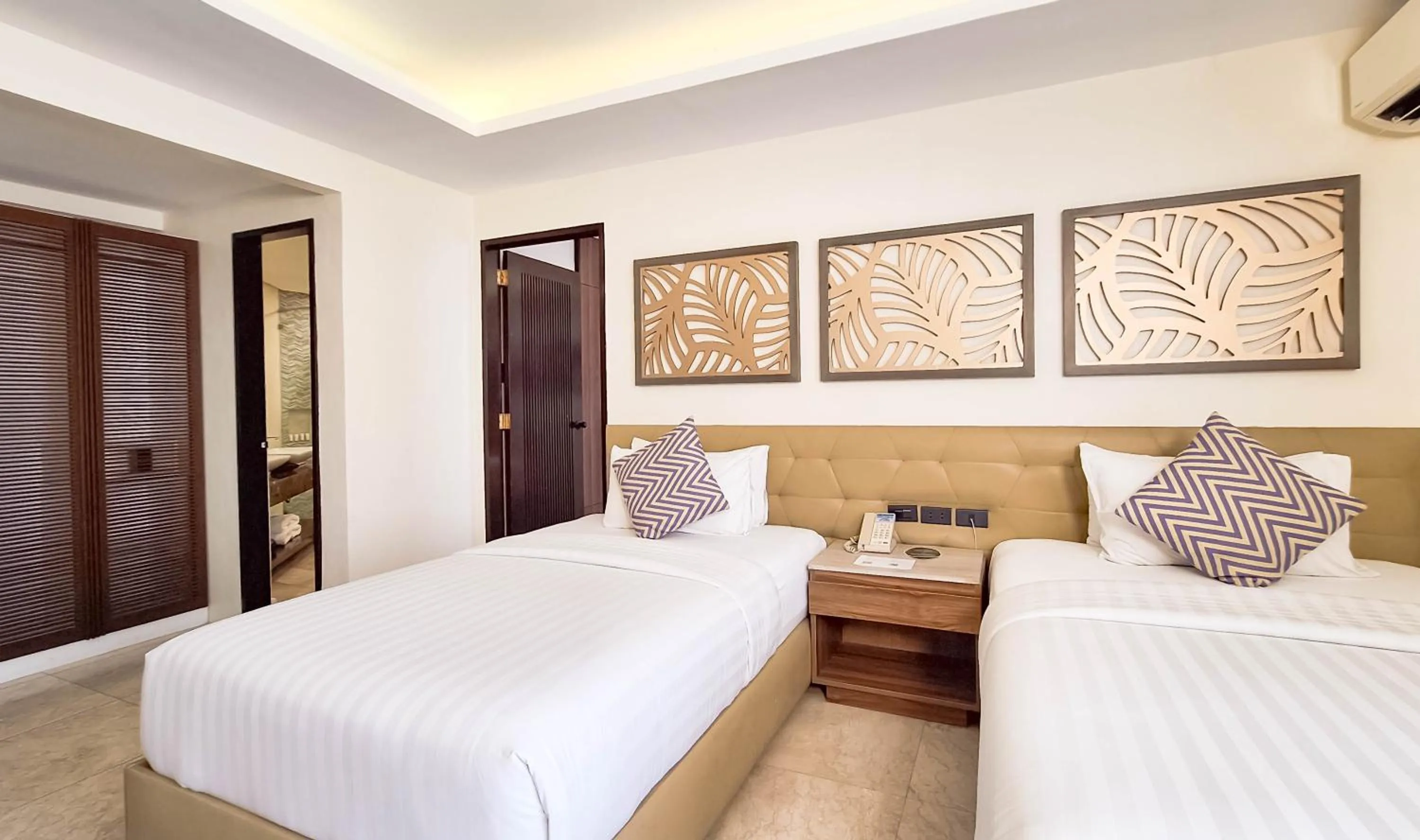 Bed in Boracay Ocean Club Beach Resort