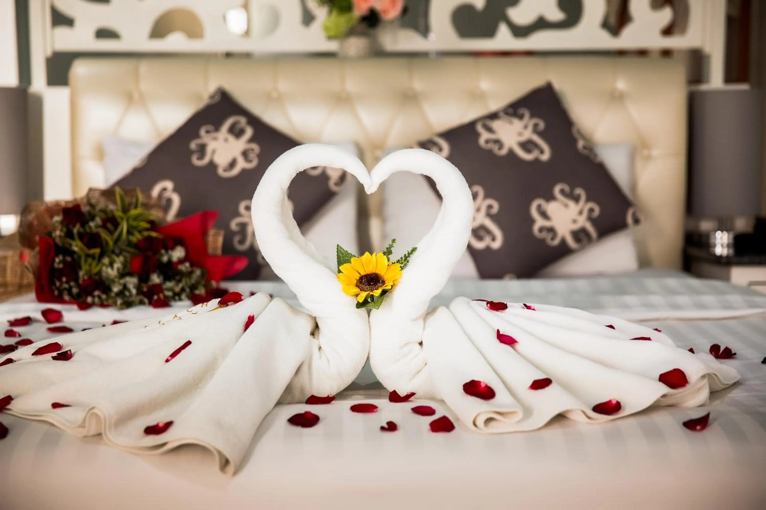 Decorative detail, Bed in Boracay Ocean Club Beach Resort