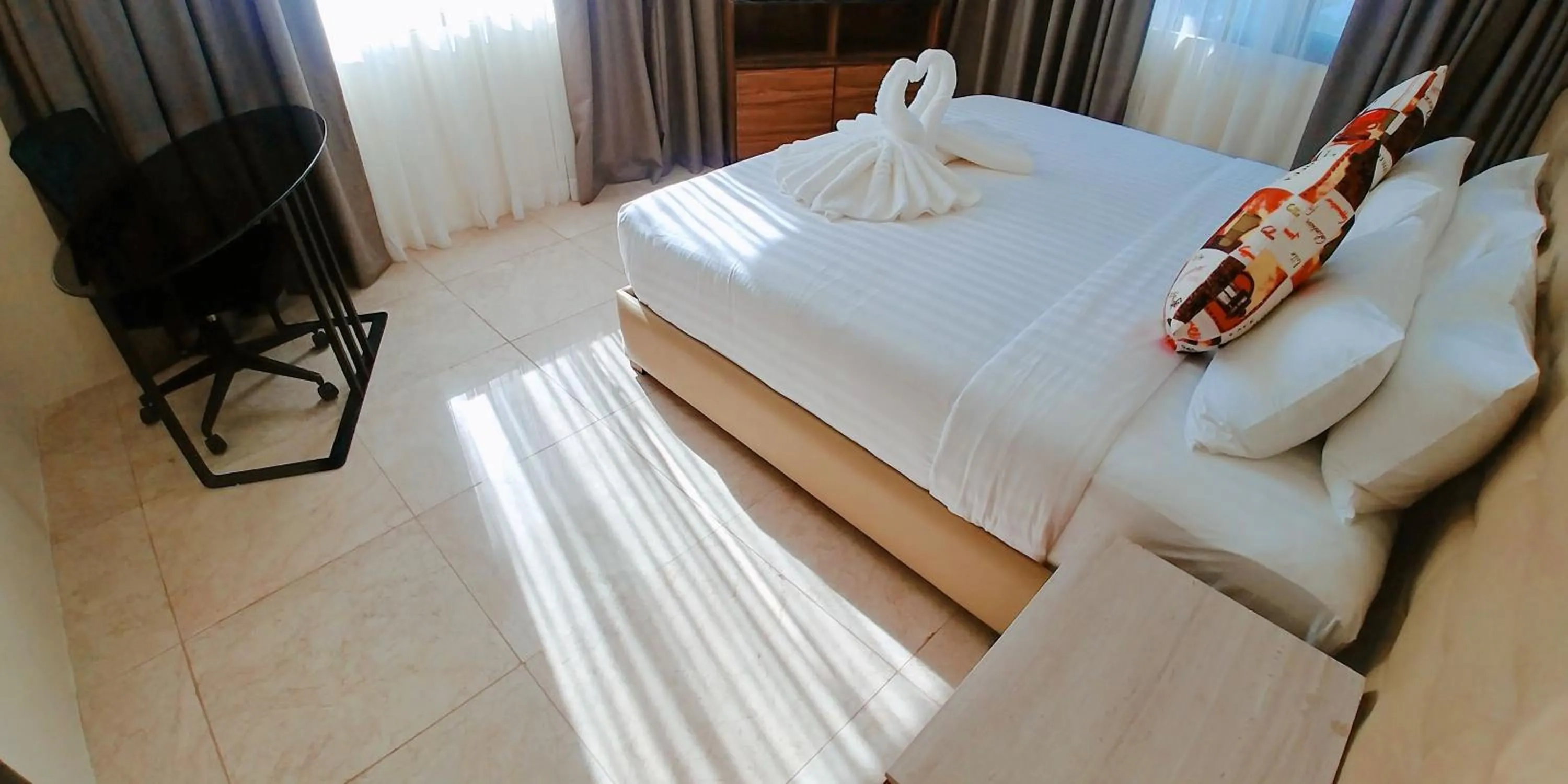 Bed in Boracay Ocean Club Beach Resort