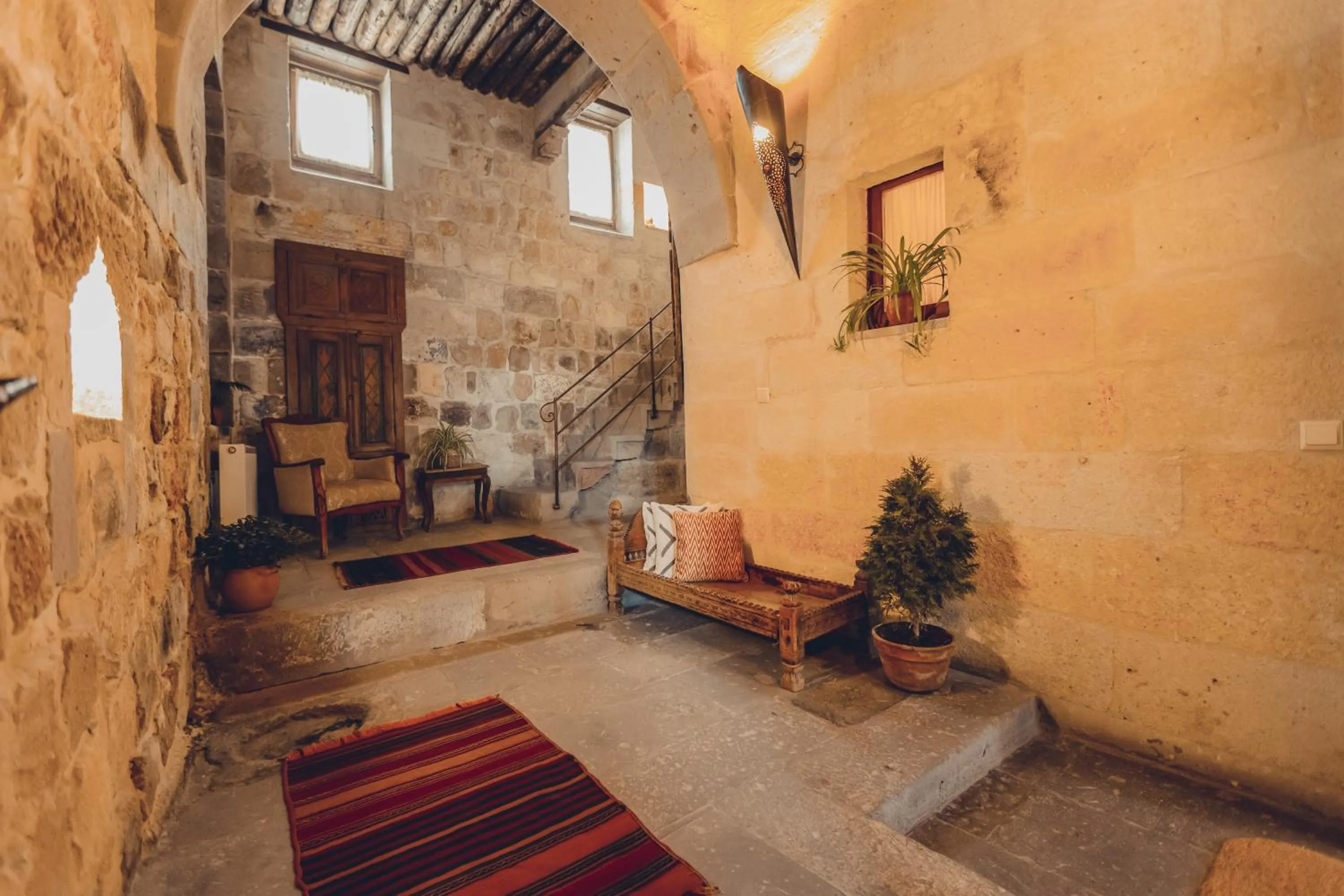Communal lounge/ TV room in Kale Konak Cappadocia