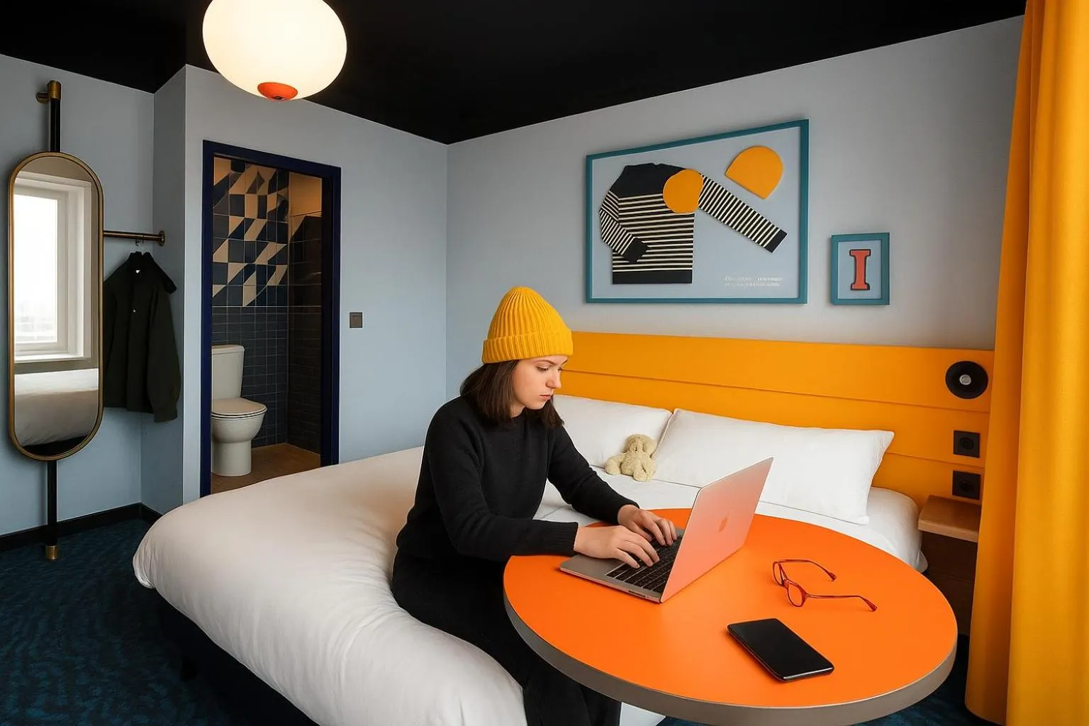 Bedroom, Bed in ibis Styles Saint Malo Centre Historique