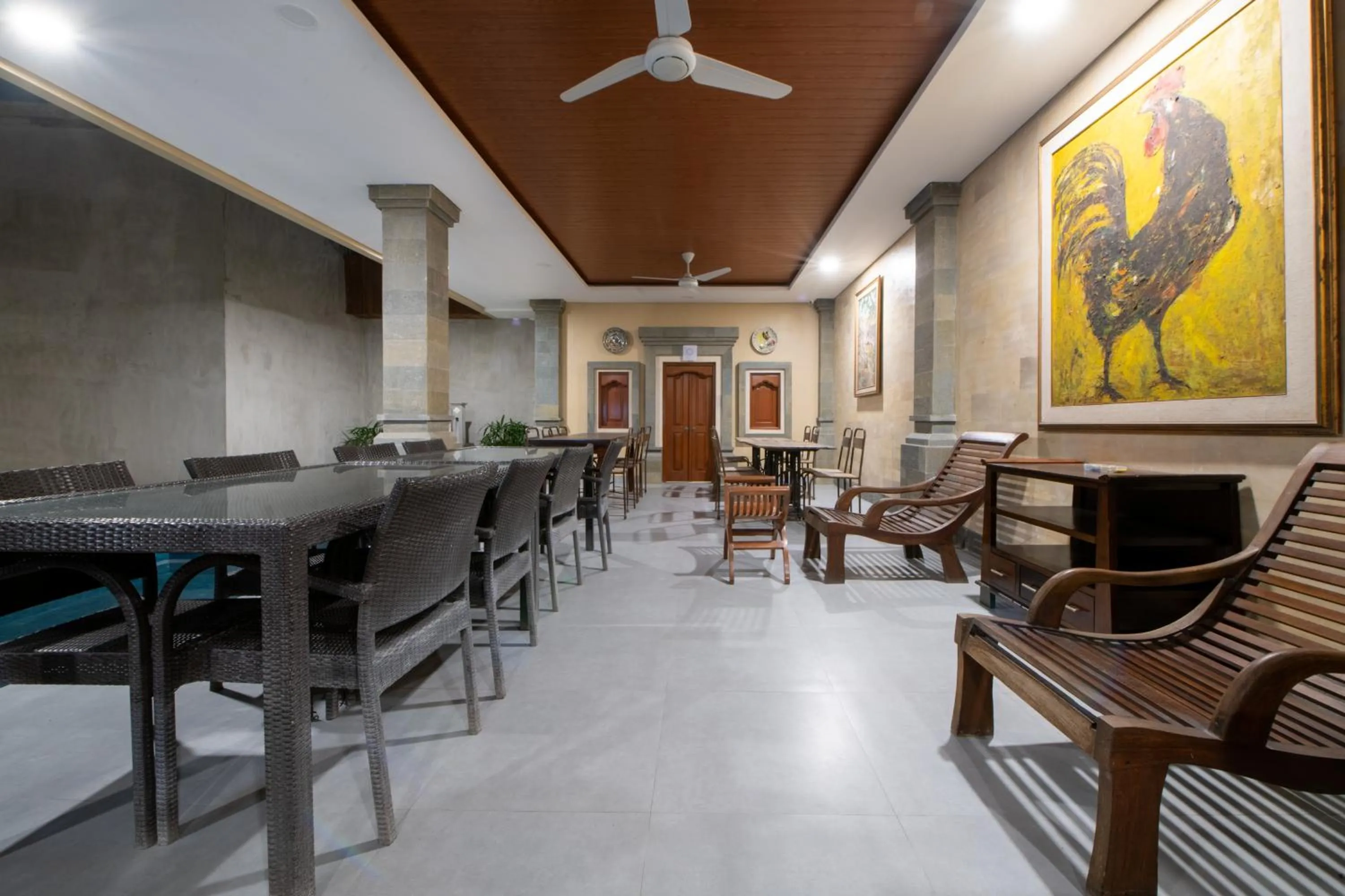 Seating area in Villa Bunga Hotel