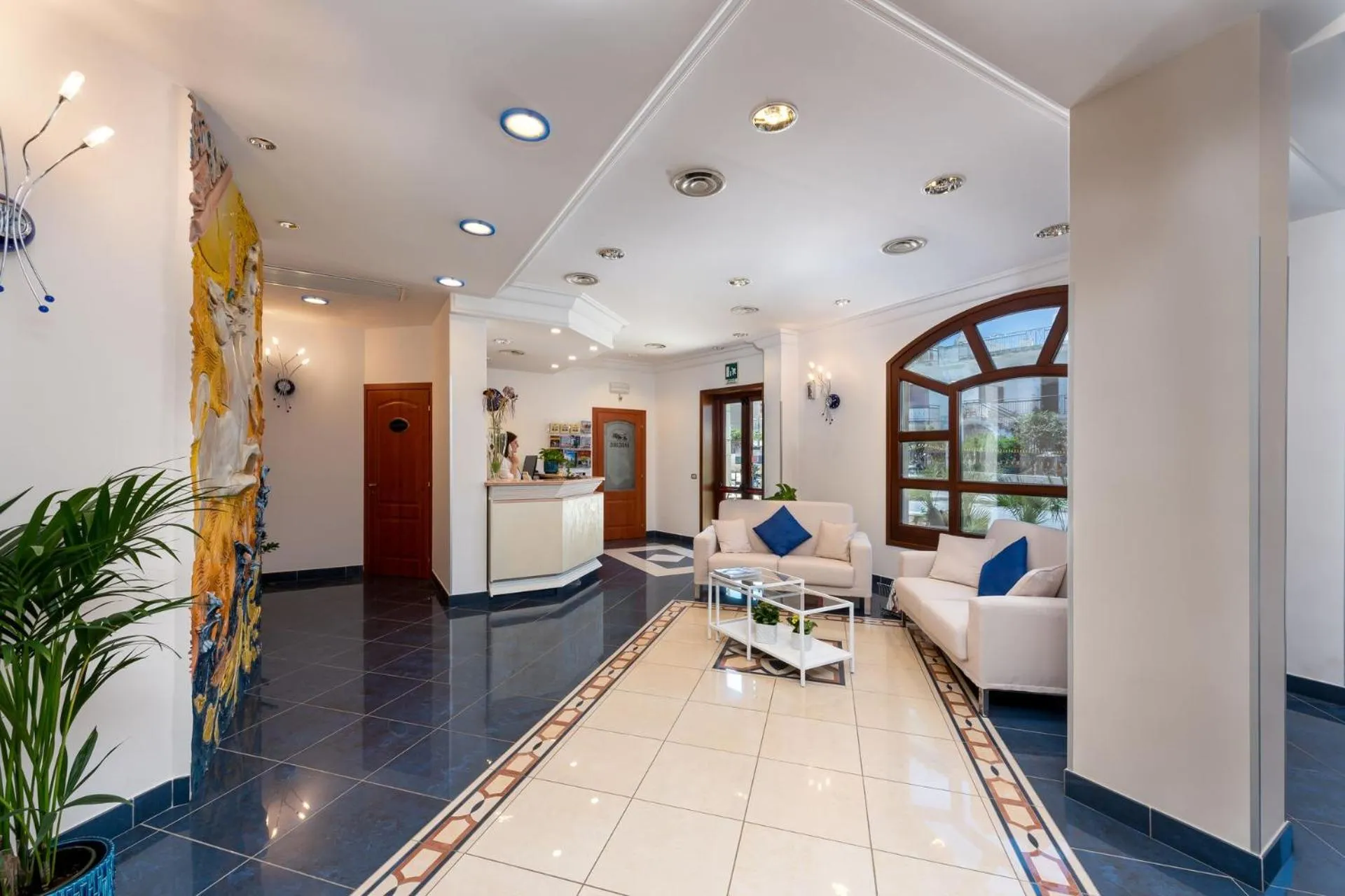 Lobby or reception in Helios Hotel