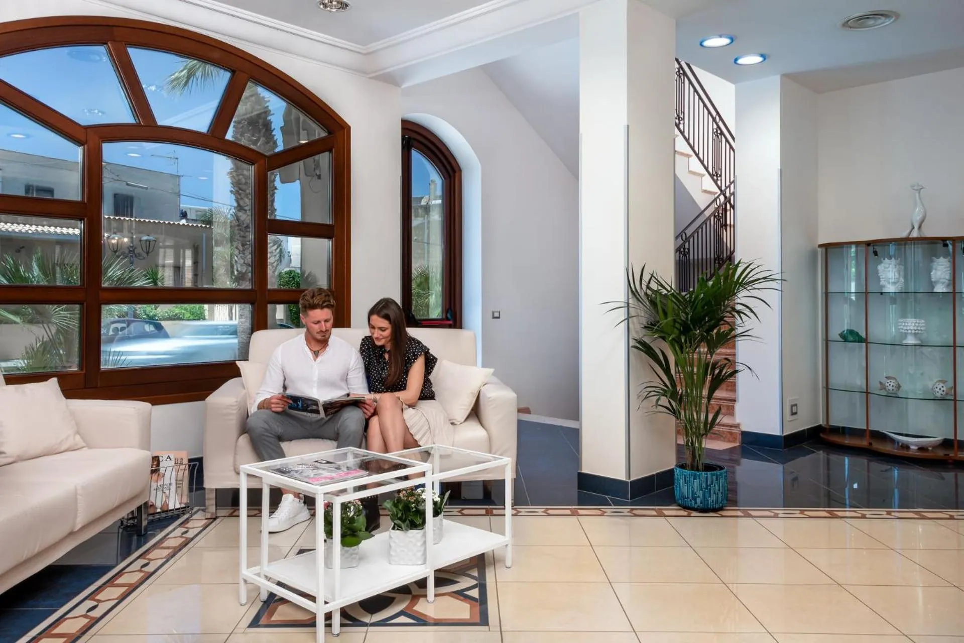 Lobby or reception in Helios Hotel