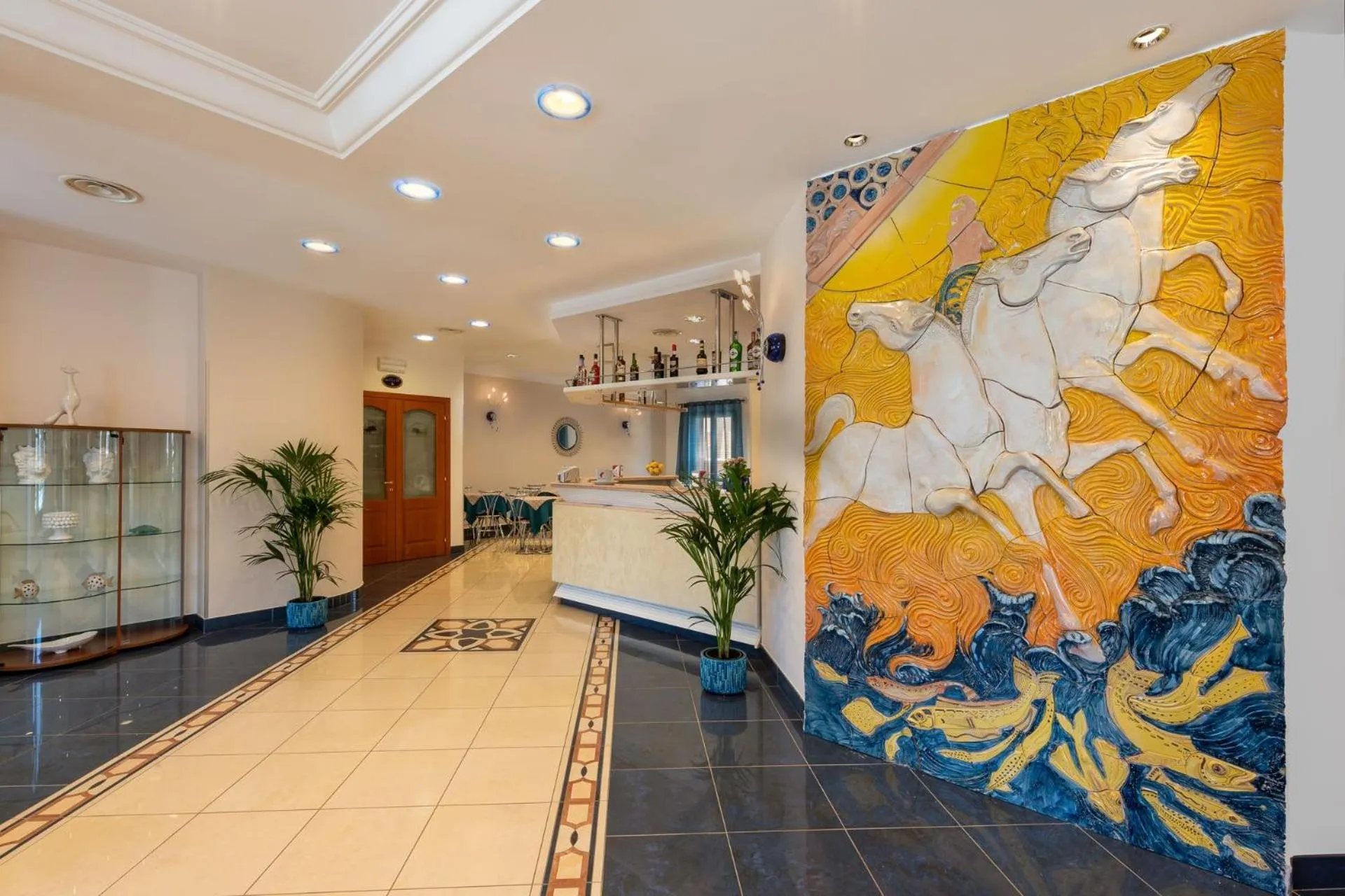 Lobby or reception in Helios Hotel