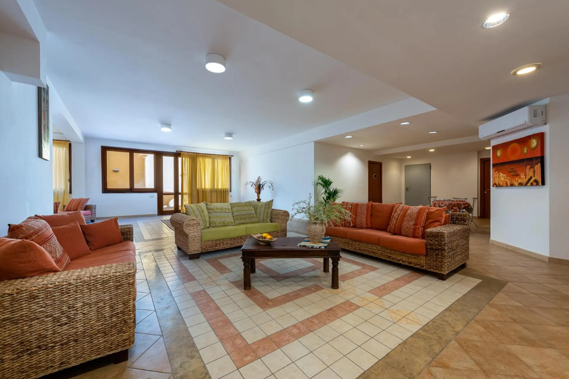 Communal lounge/ TV room in Helios Hotel