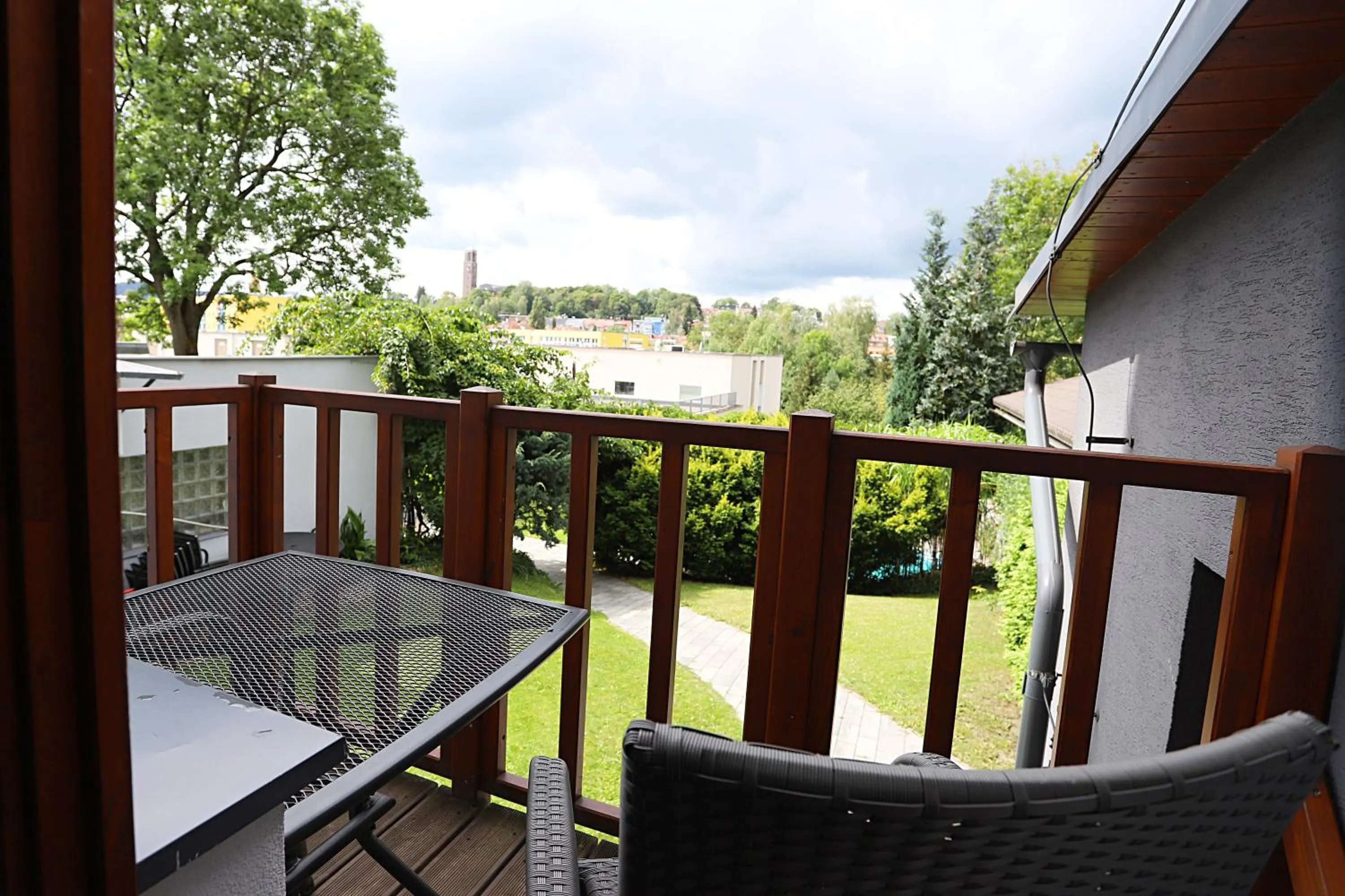 Garden view in Apart Hotel Jablonec