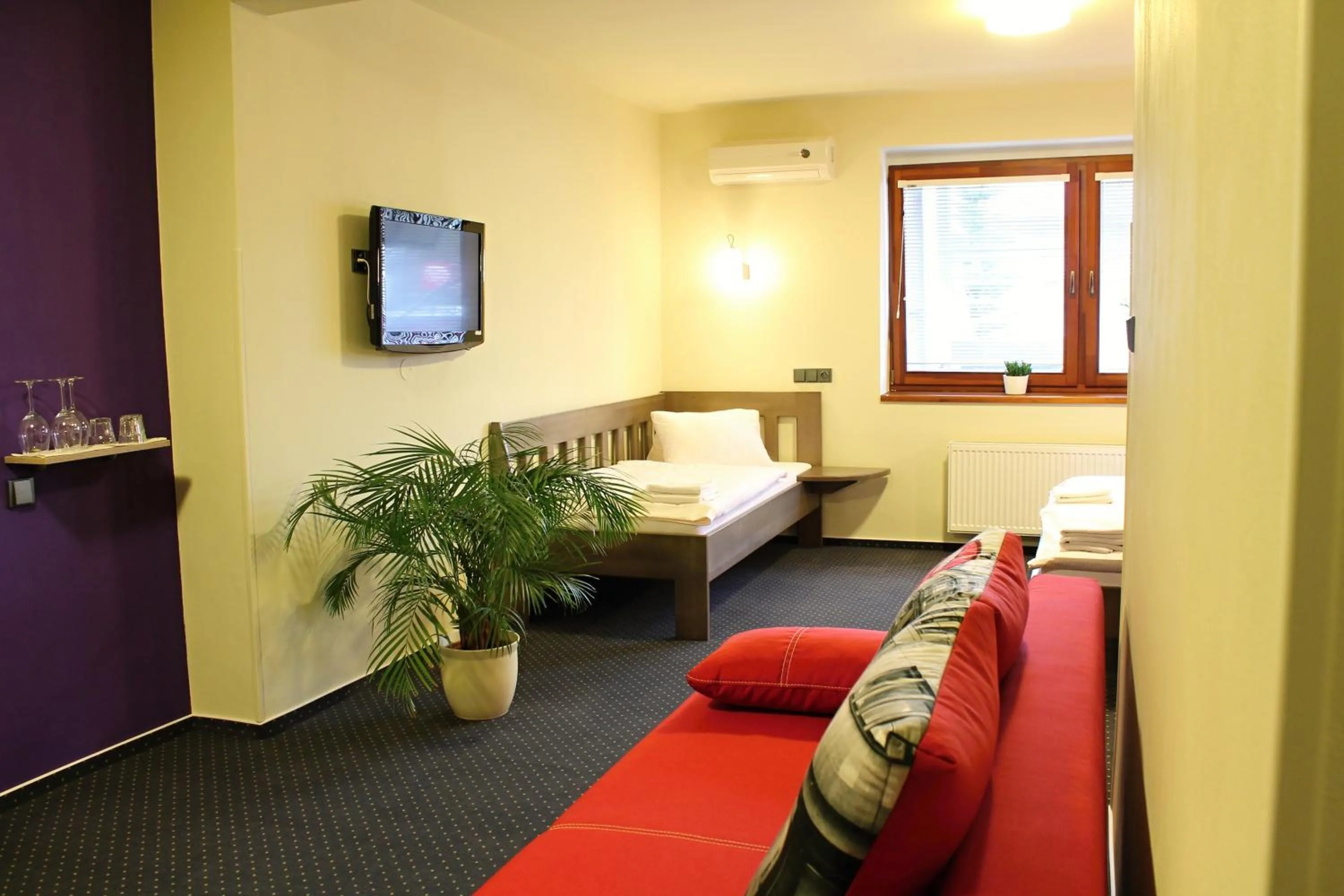Seating area, Bed in Apart Hotel Jablonec