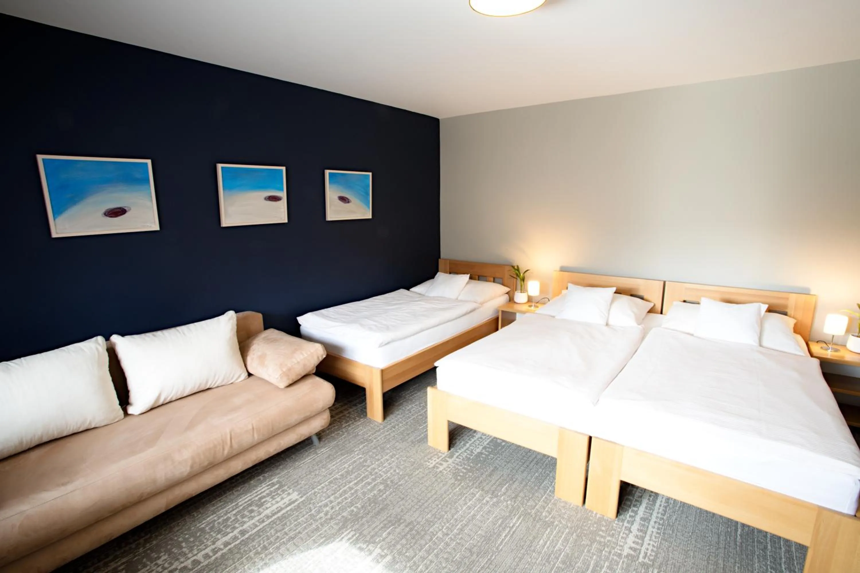 Seating area, Bed in Apart Hotel Jablonec