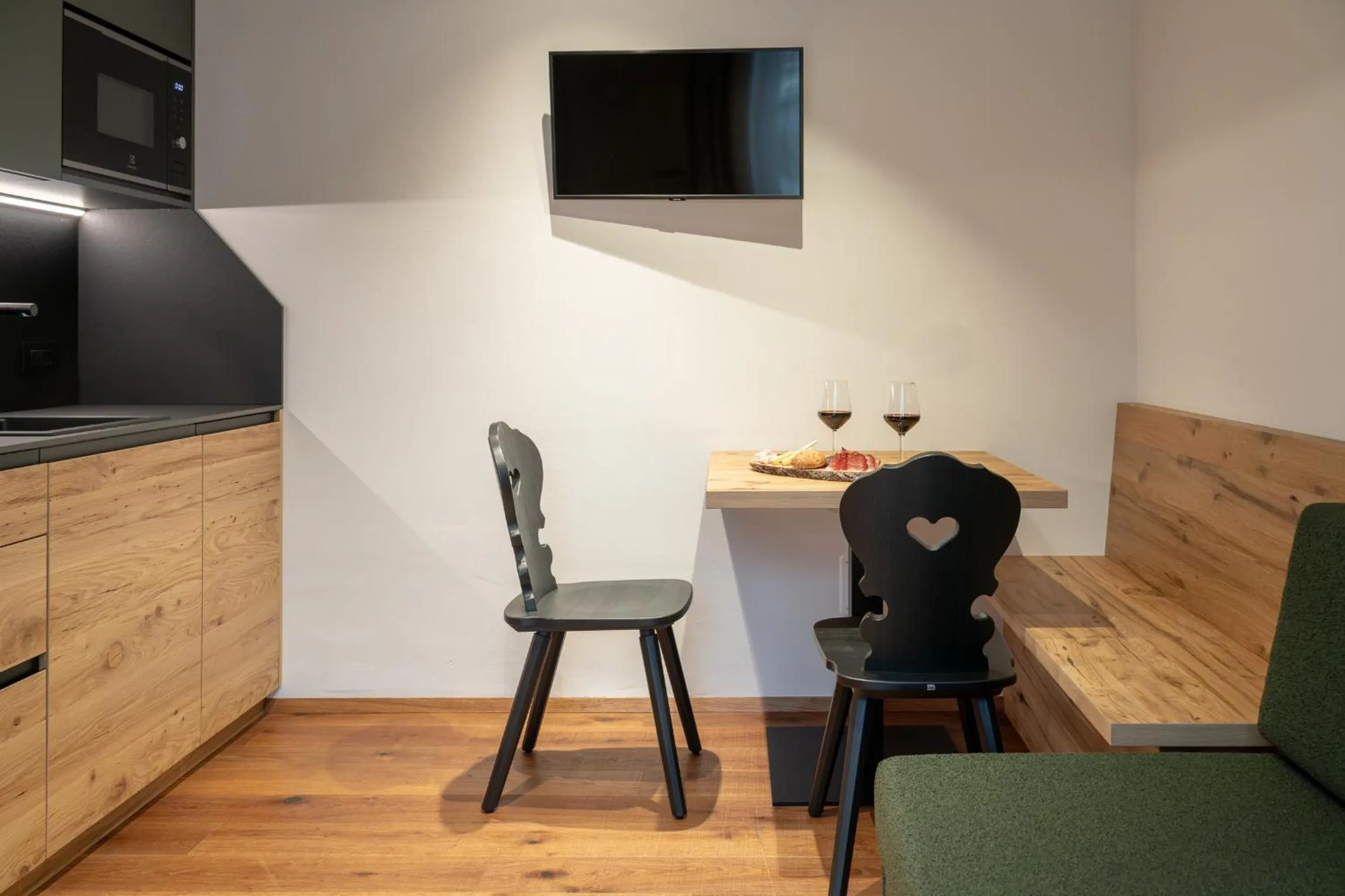 Kitchen or kitchenette in Ladinia Dolomites View - Adults Only