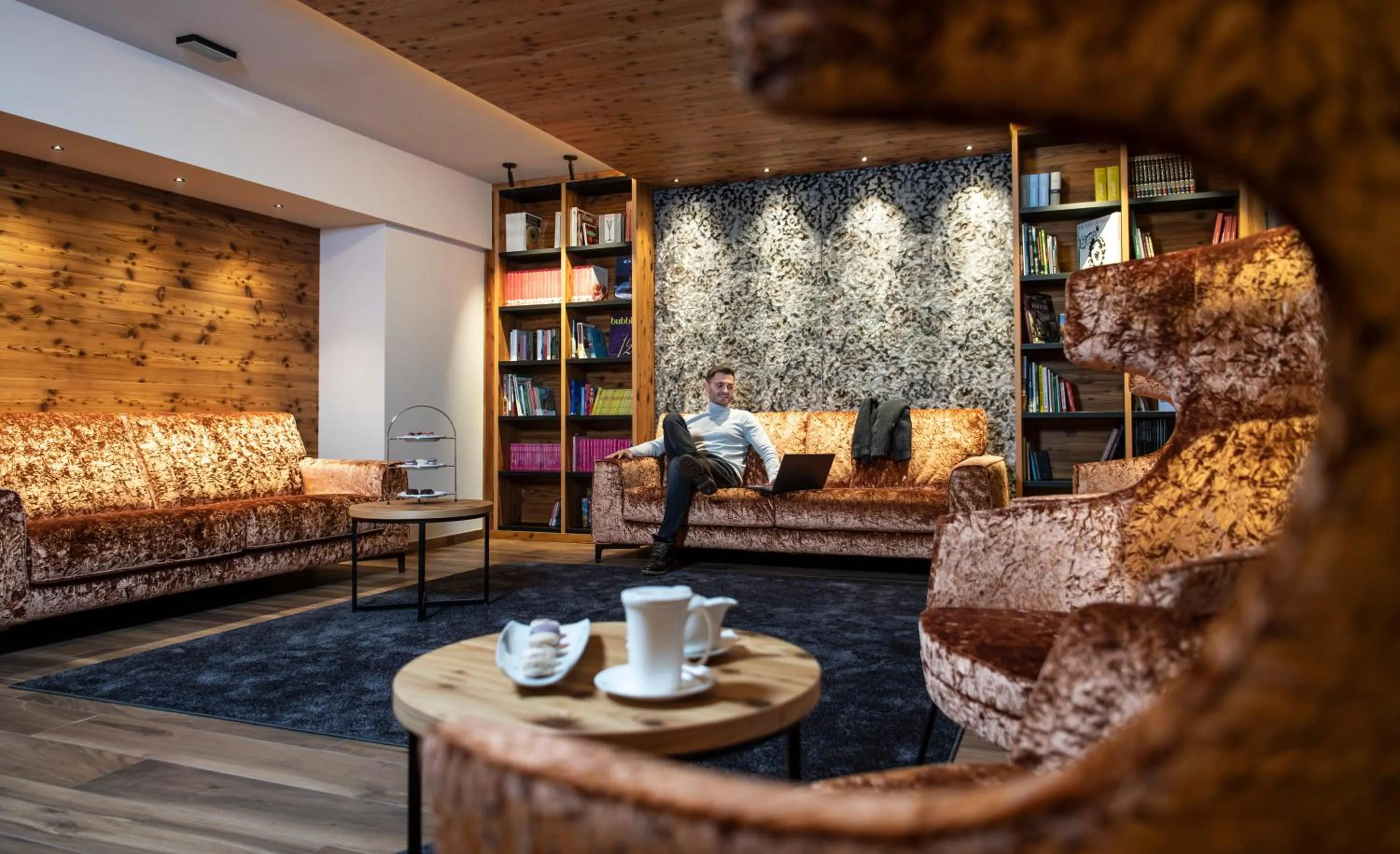 Communal lounge/ TV room in Ladinia Dolomites View - Adults Only