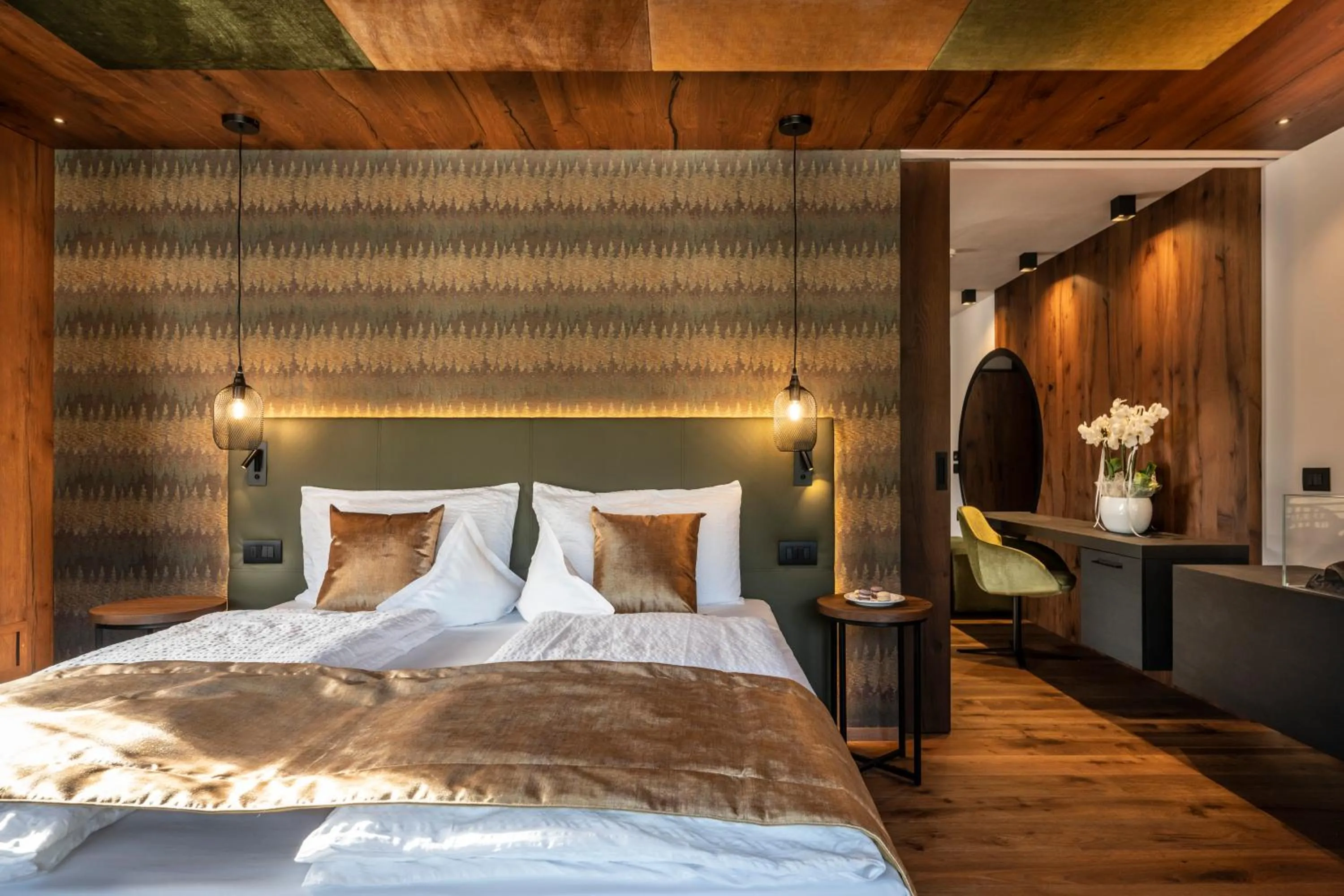 Bedroom, Bed in Ladinia Dolomites View - Adults Only