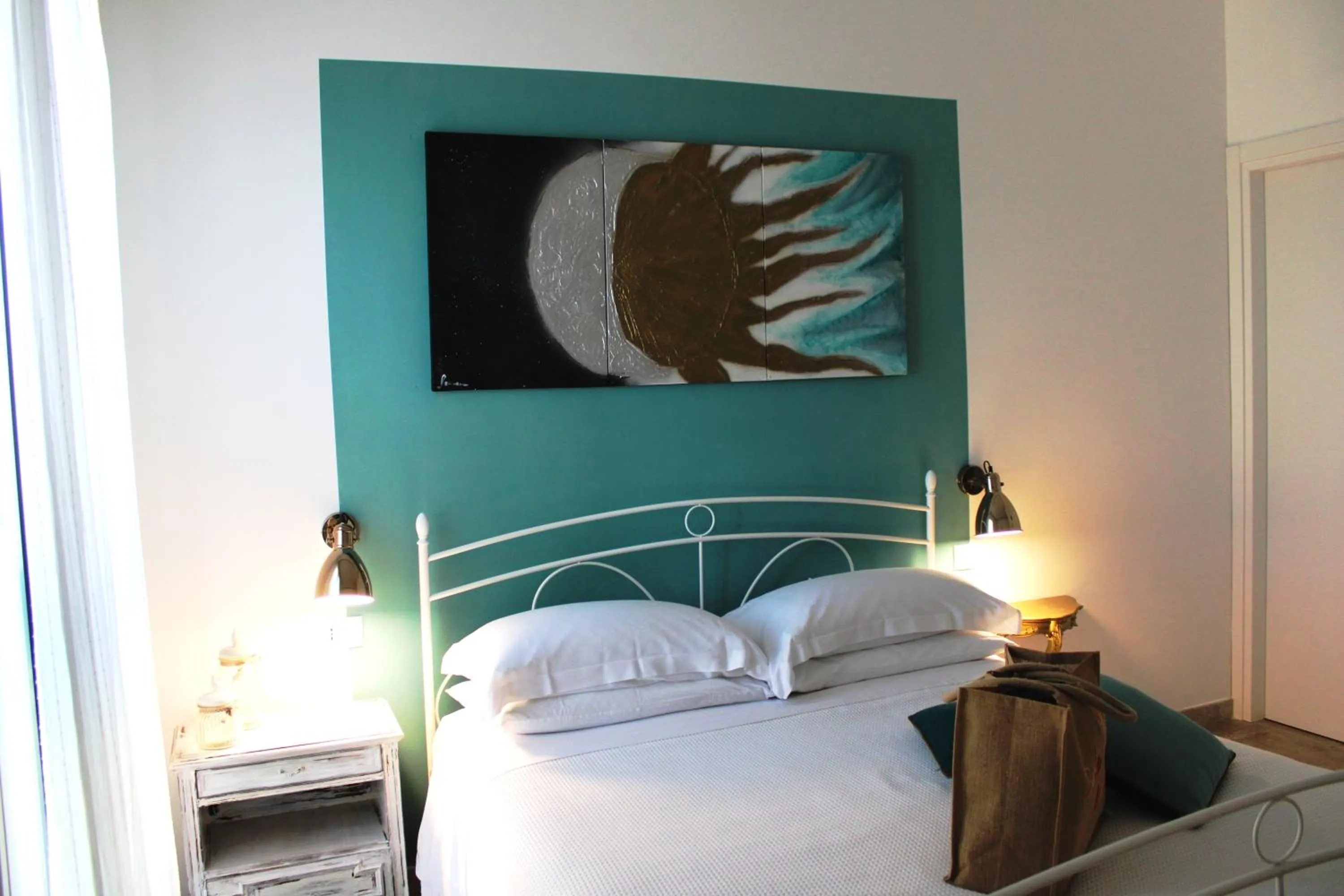 Bed in B&B Casa del Faro SanVallero Adults Only