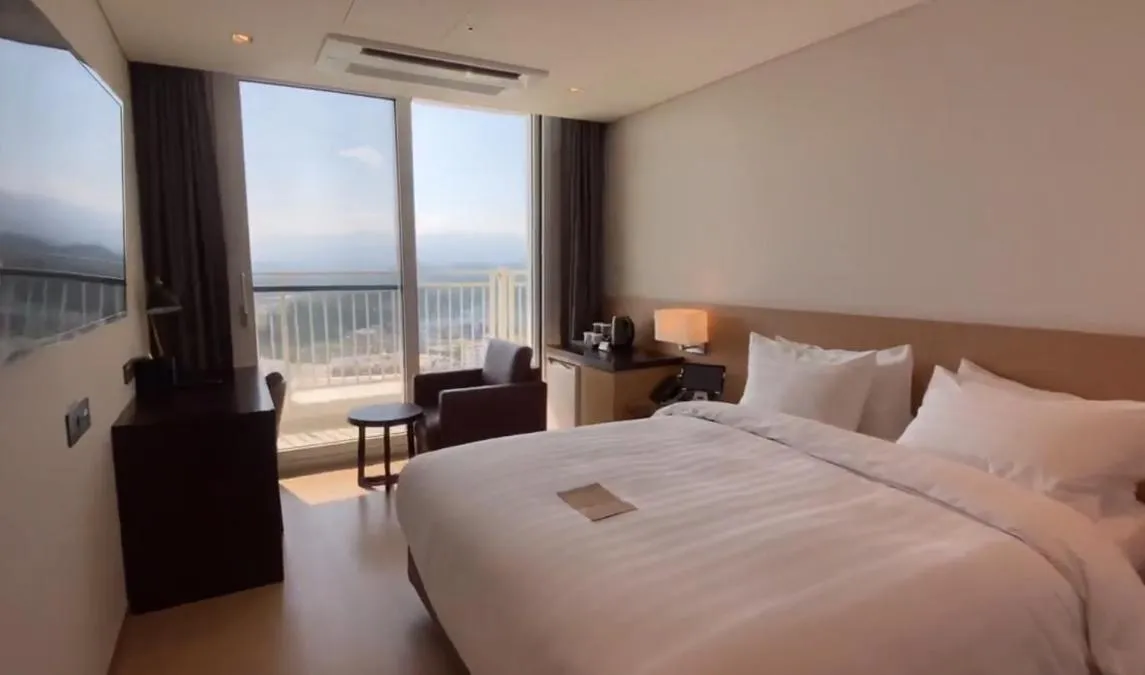 Bed in Skybay Hotel Gyeongpo