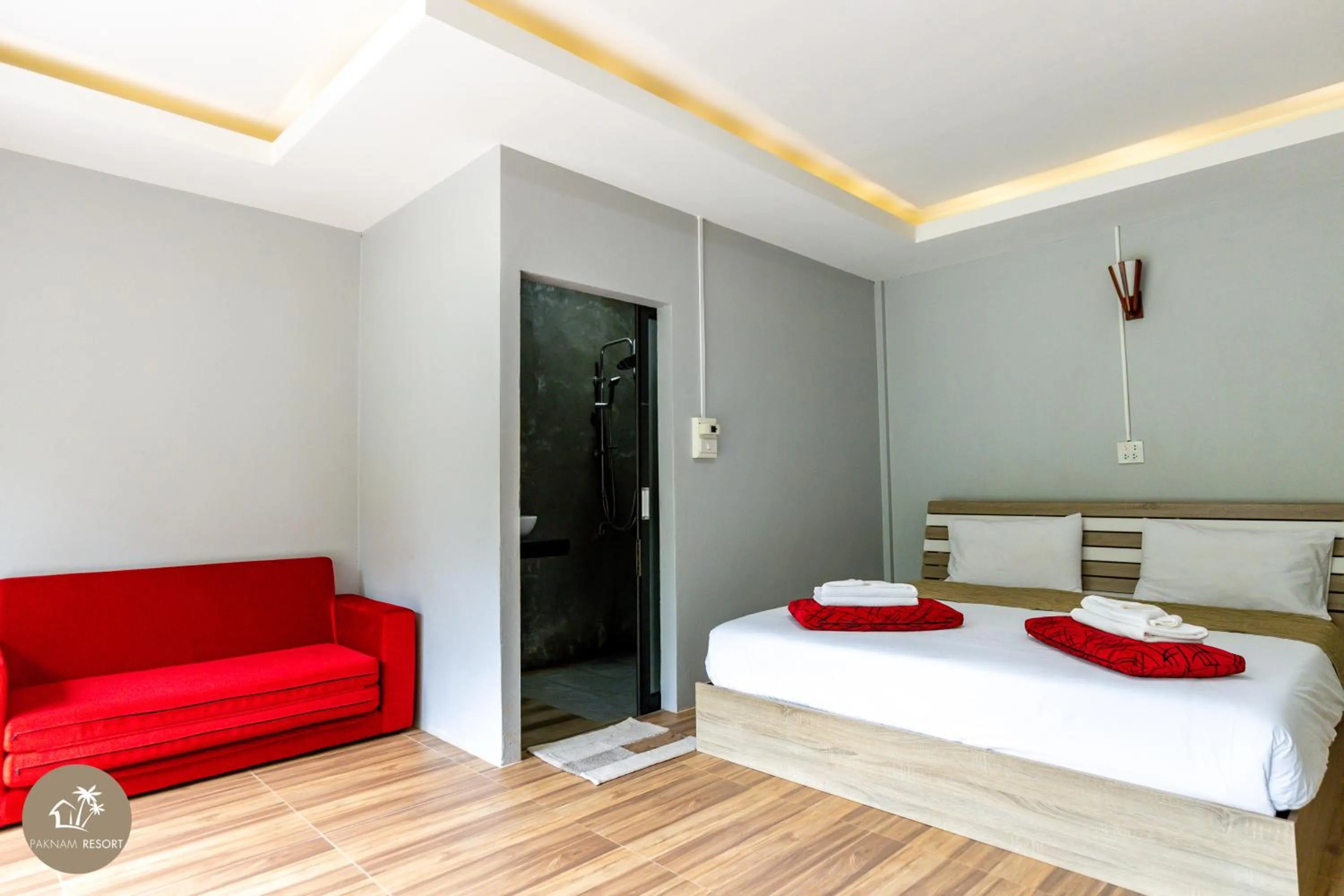 Bed in Pak Nam Resort