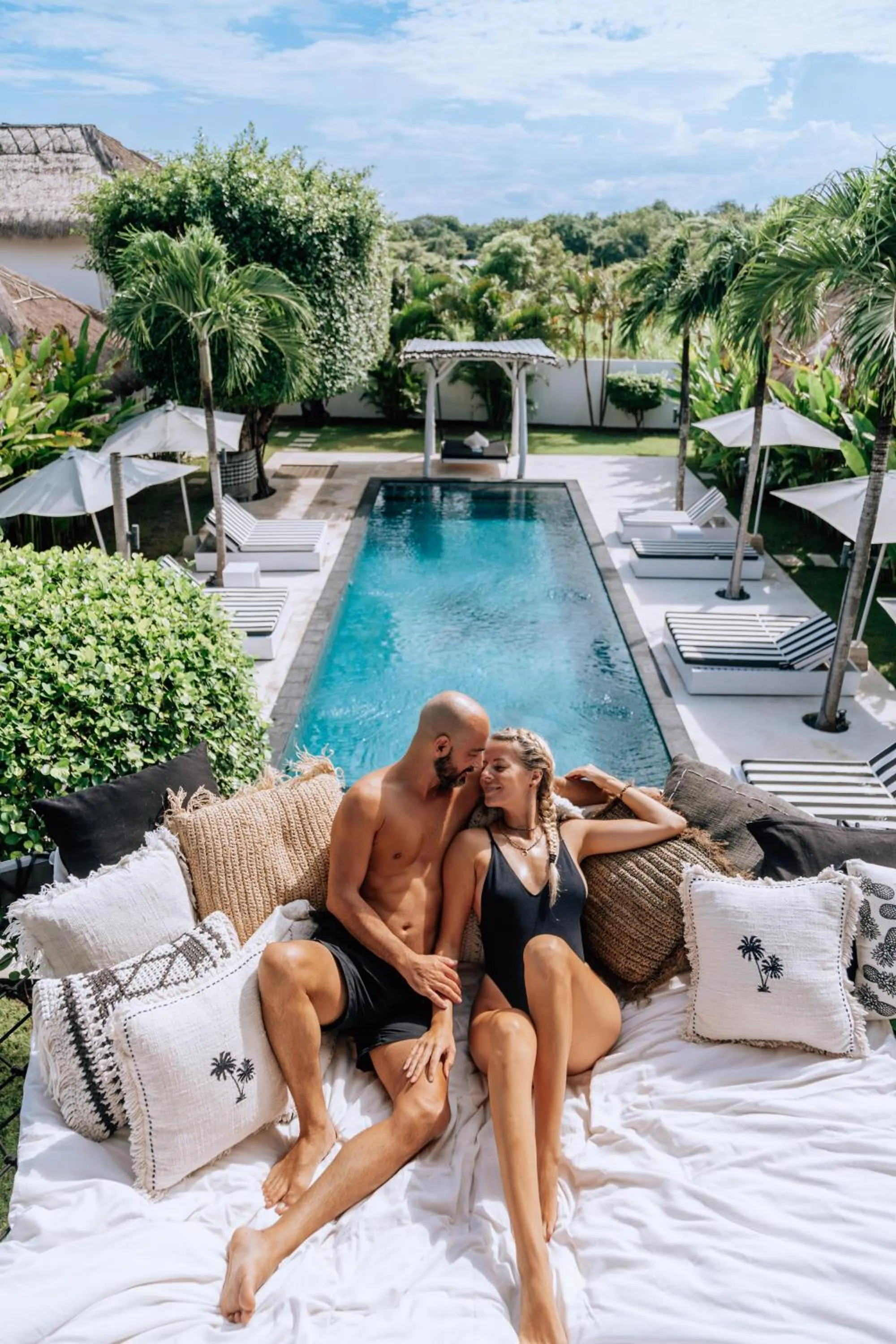 Seating area in White Palm Hotel Uluwatu Bali