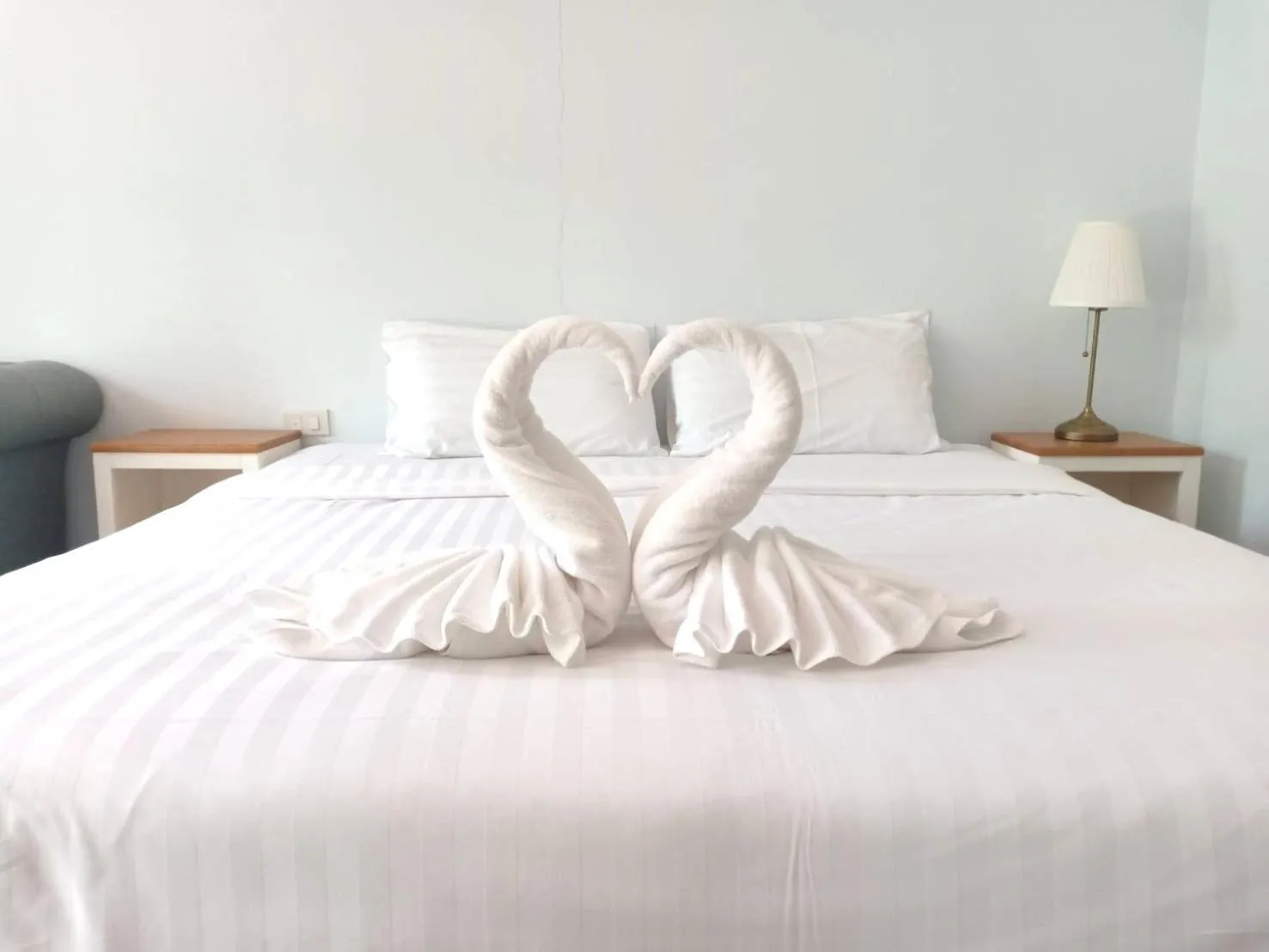 Bed in Blue Shore Cottage