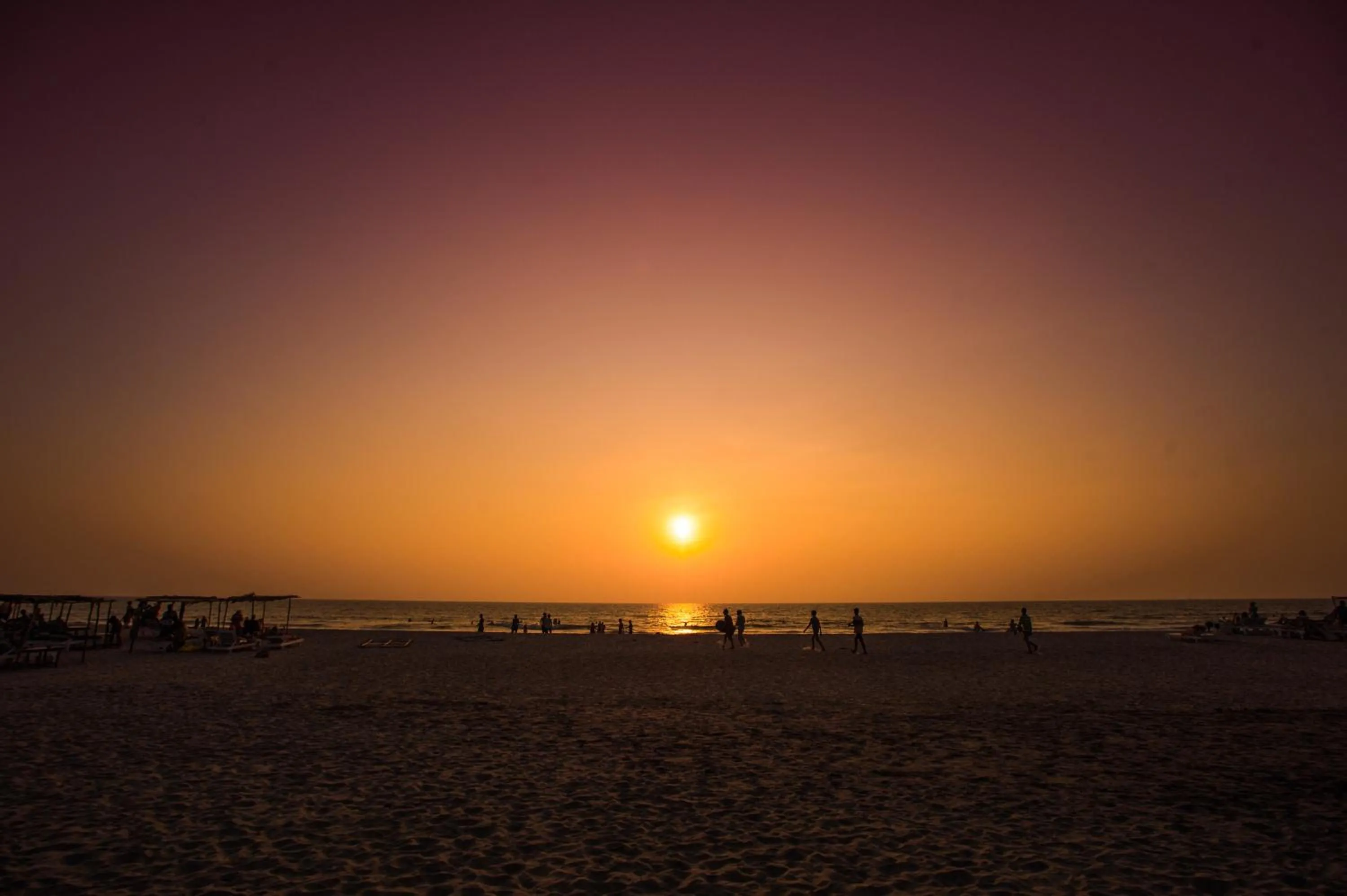 Sunset in SinQ Beach Morjim