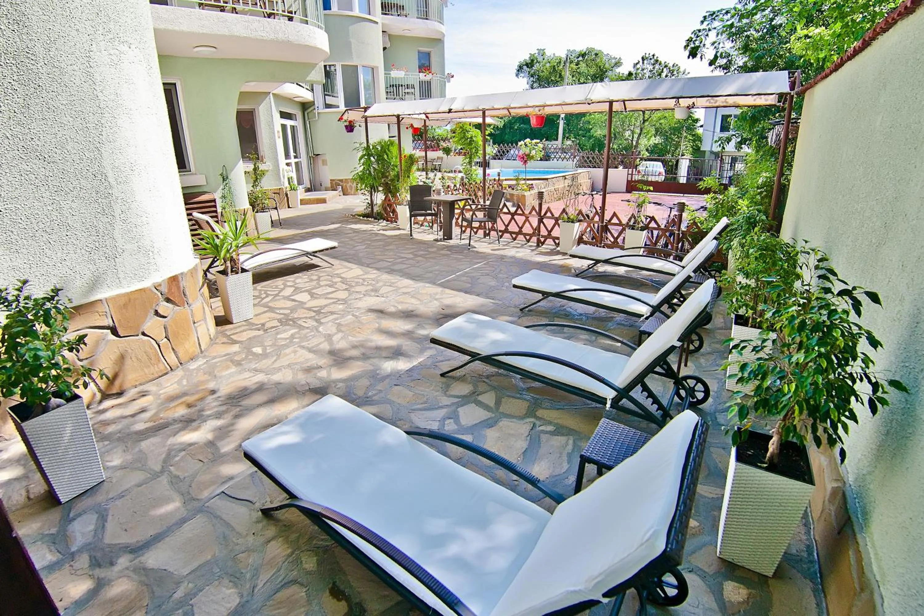 Patio in Hotel Amfora