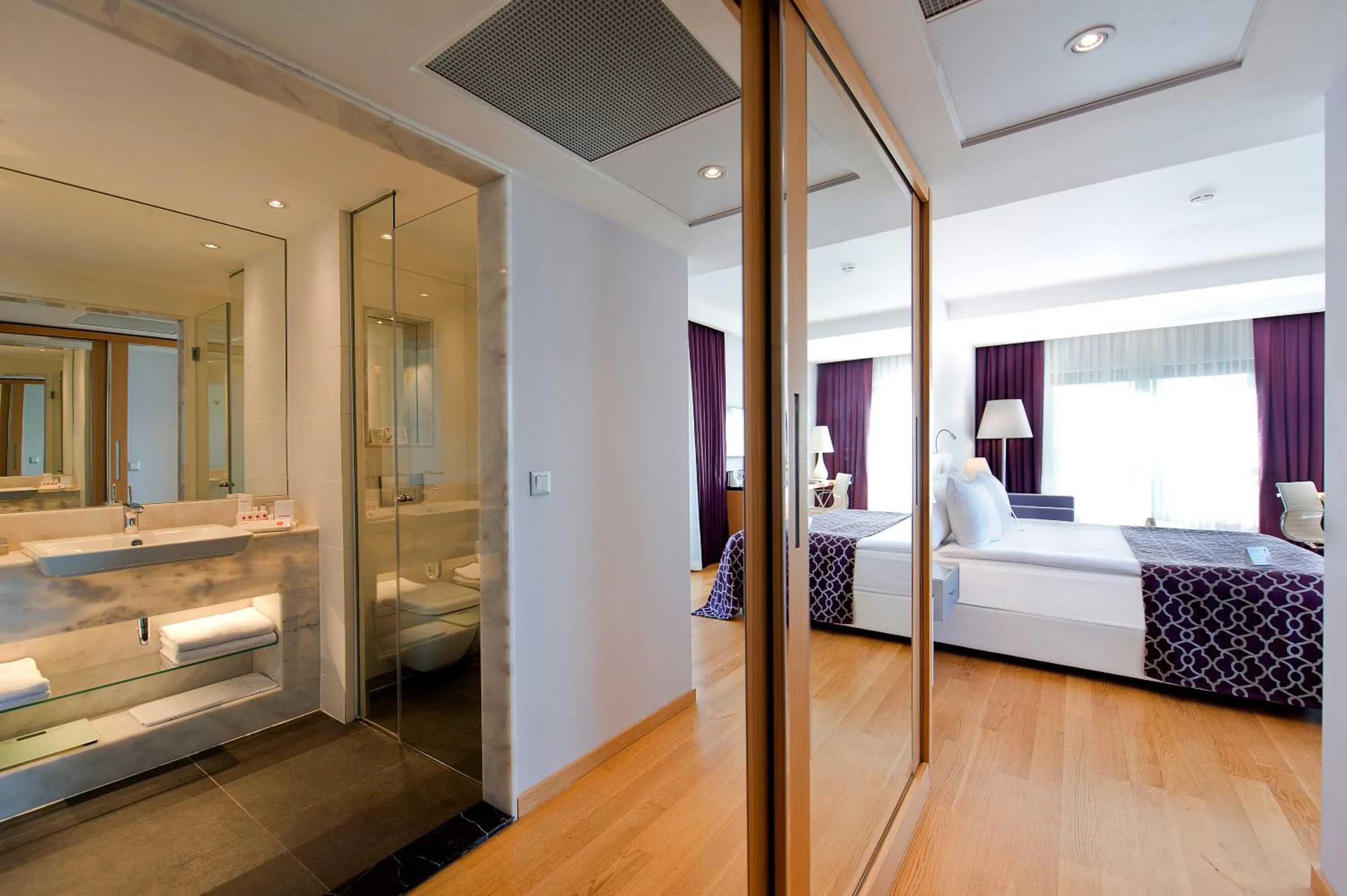 Bathroom, Bed in Akra V - Access to Akra Antalya