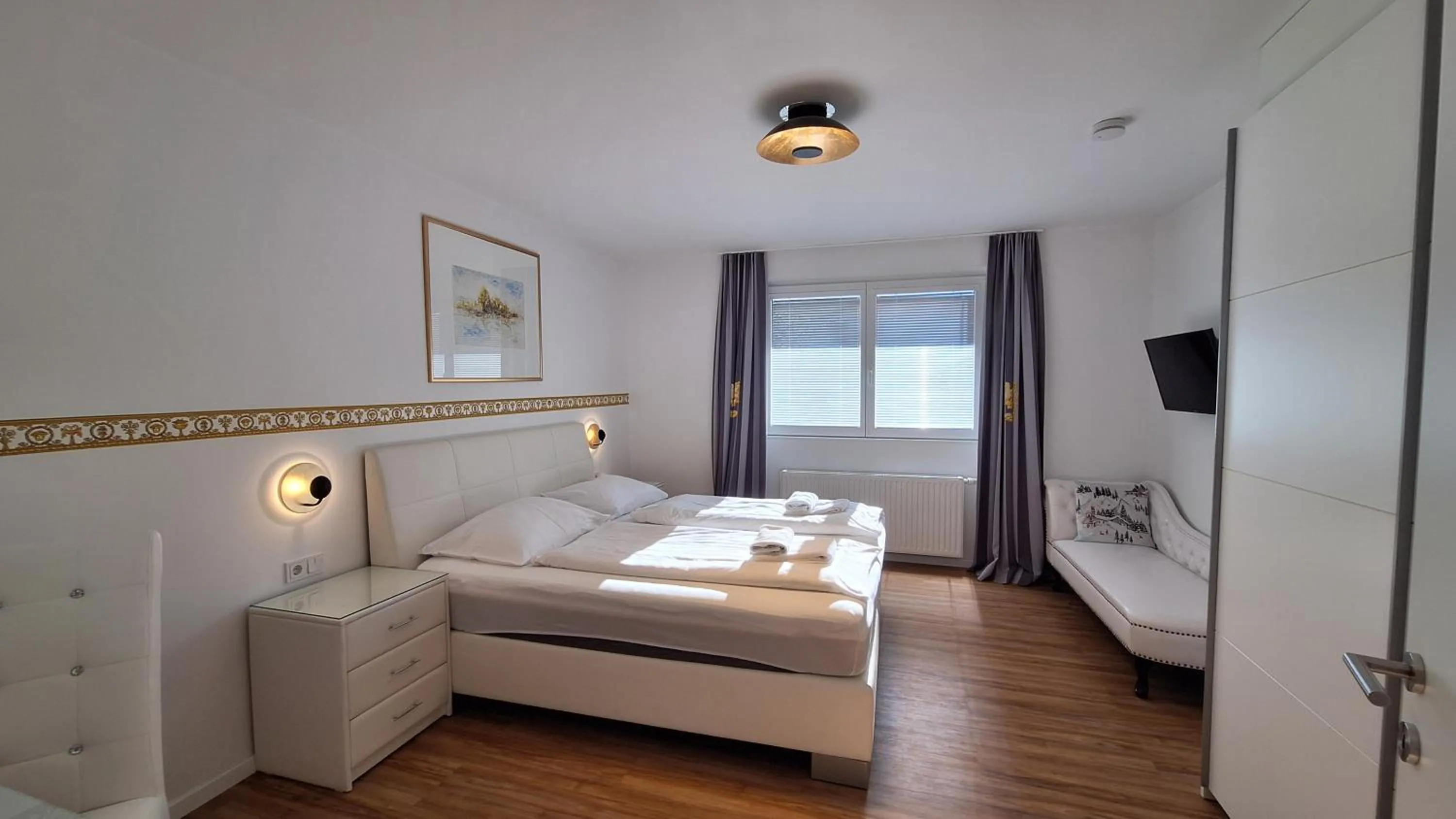 Bed in Panorama Apartments - Steinbock Lodges