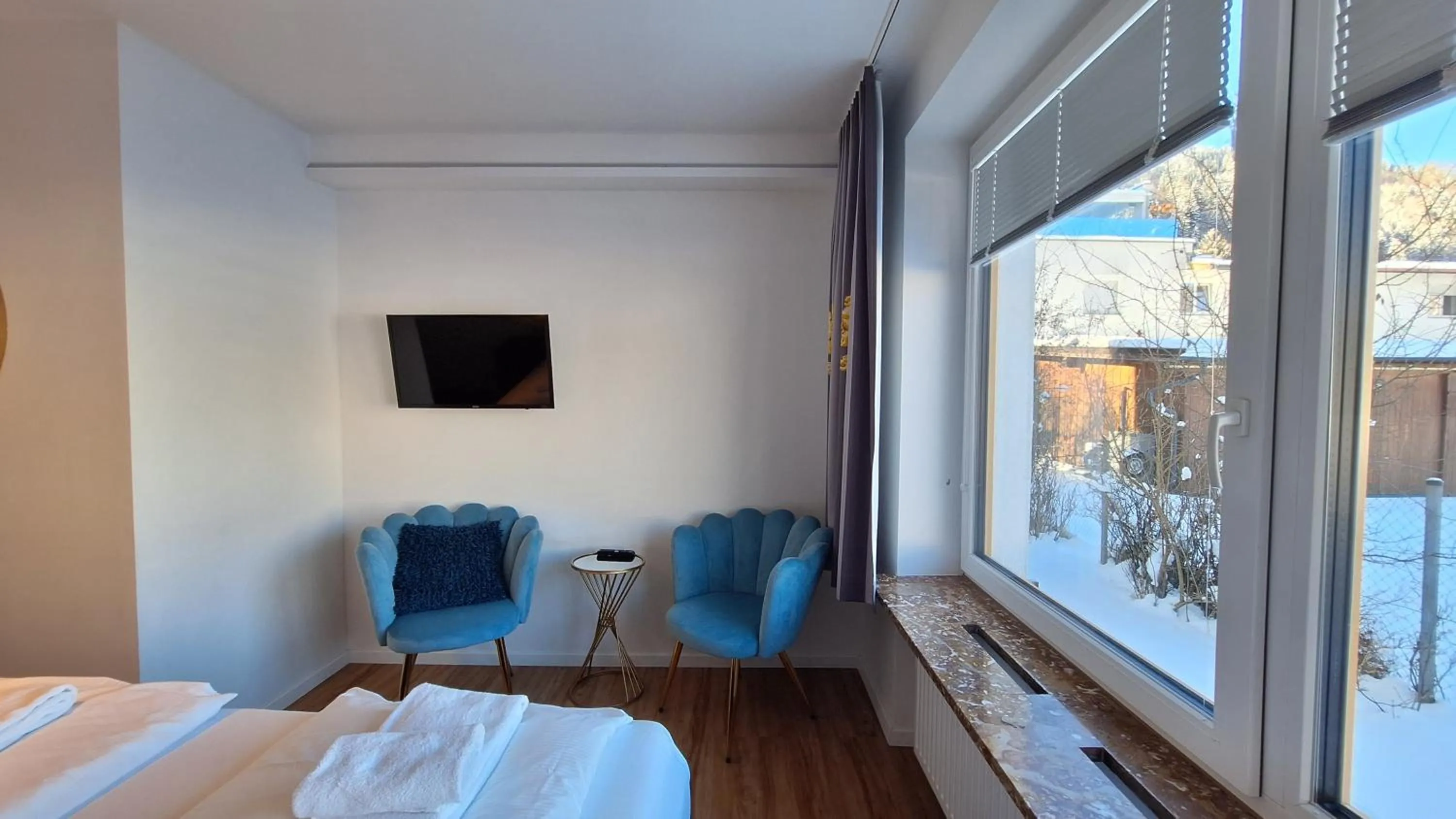 Bed in Panorama Apartments - Steinbock Lodges