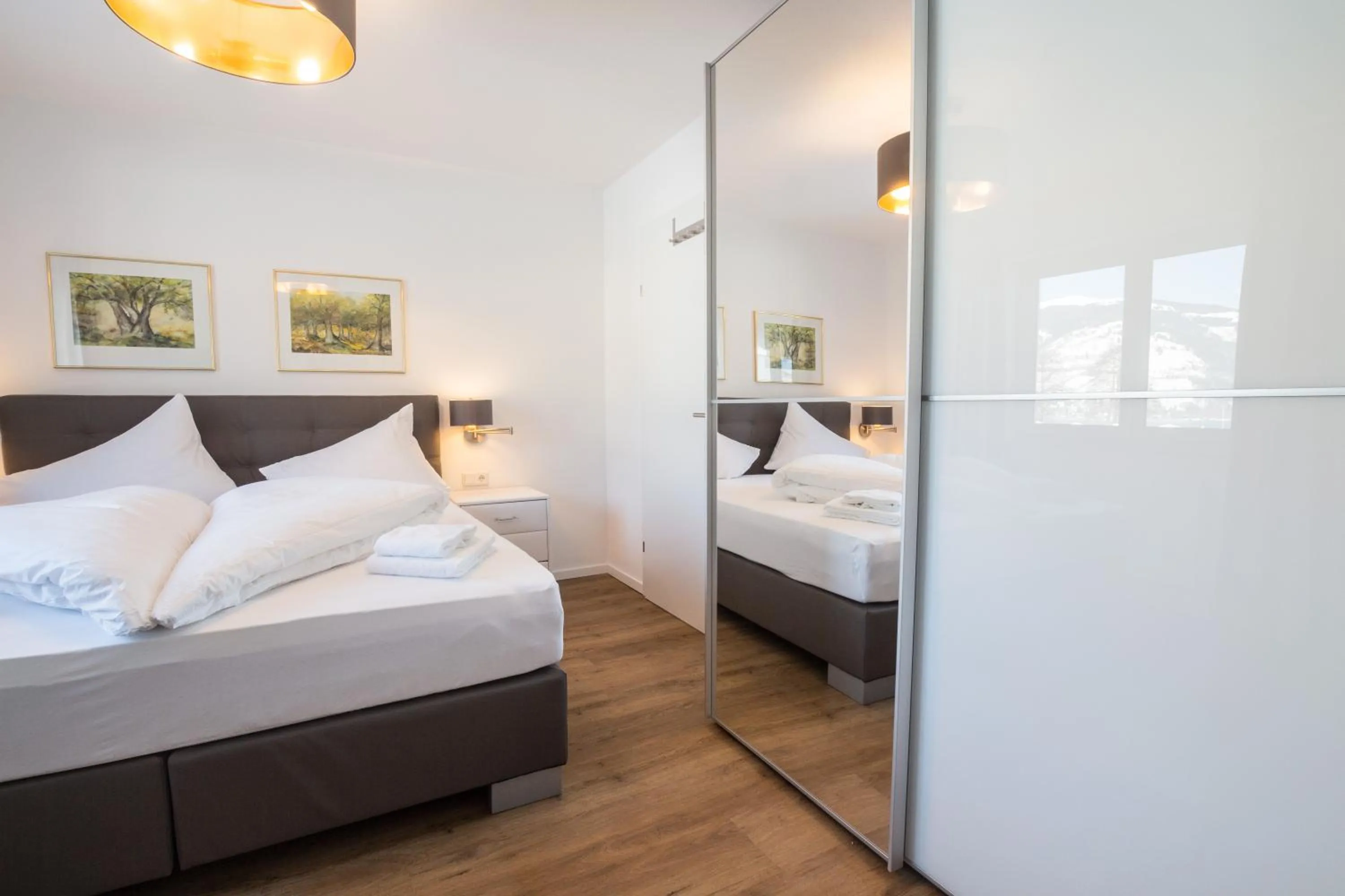 Bed in Panorama Apartments - Steinbock Lodges
