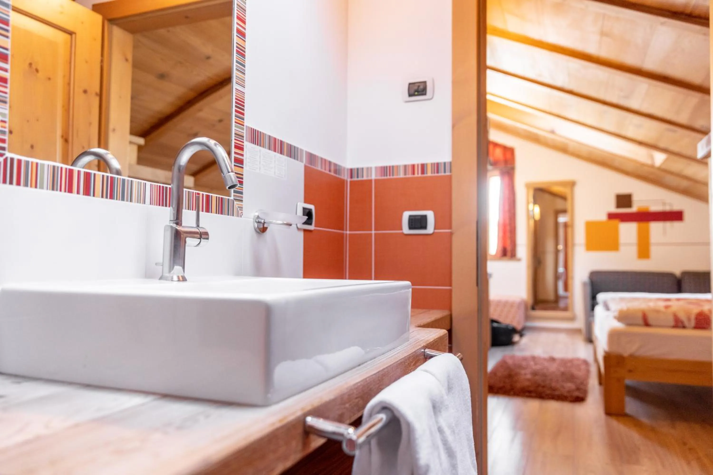 Bathroom, Bed in Hotel Alegra