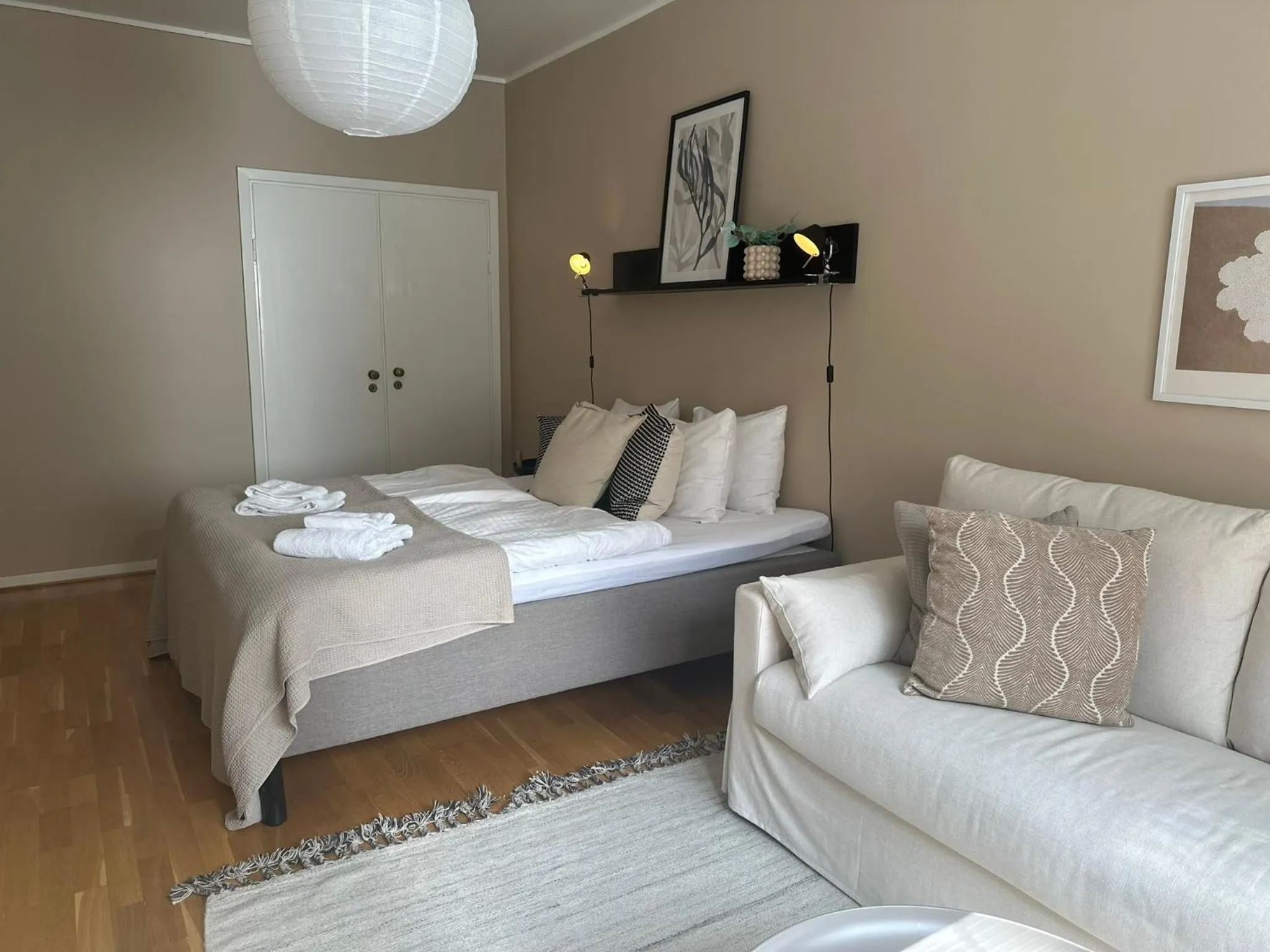 Bed in Hotel Tre Små Rum