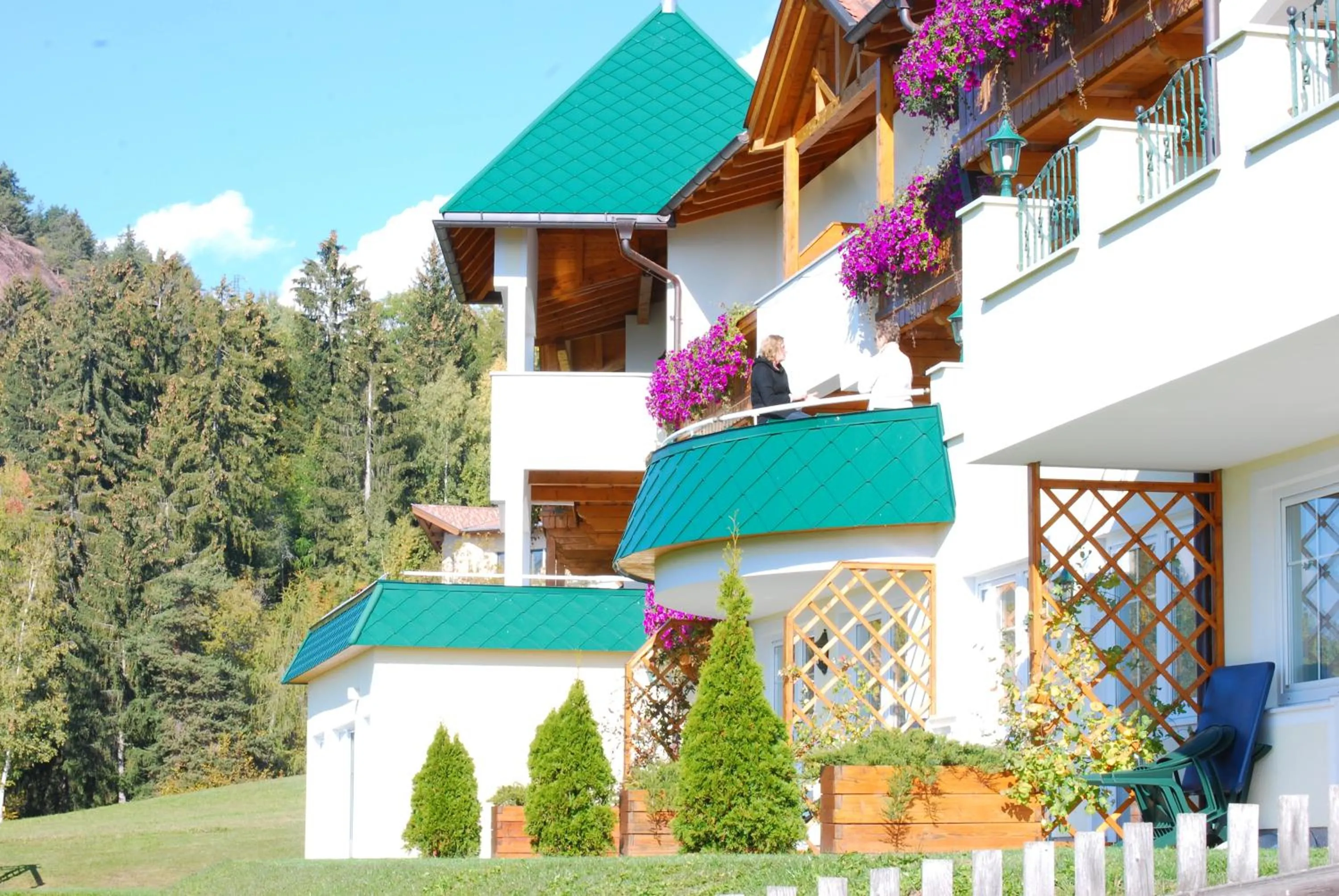 Balcony/Terrace in Residence Rossboden mit Hallenbad