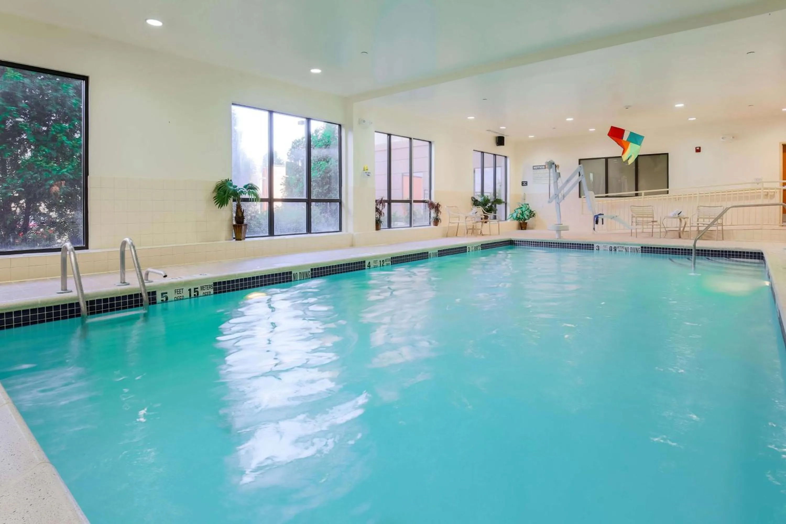 Pool view in Hampton Inn Nanuet