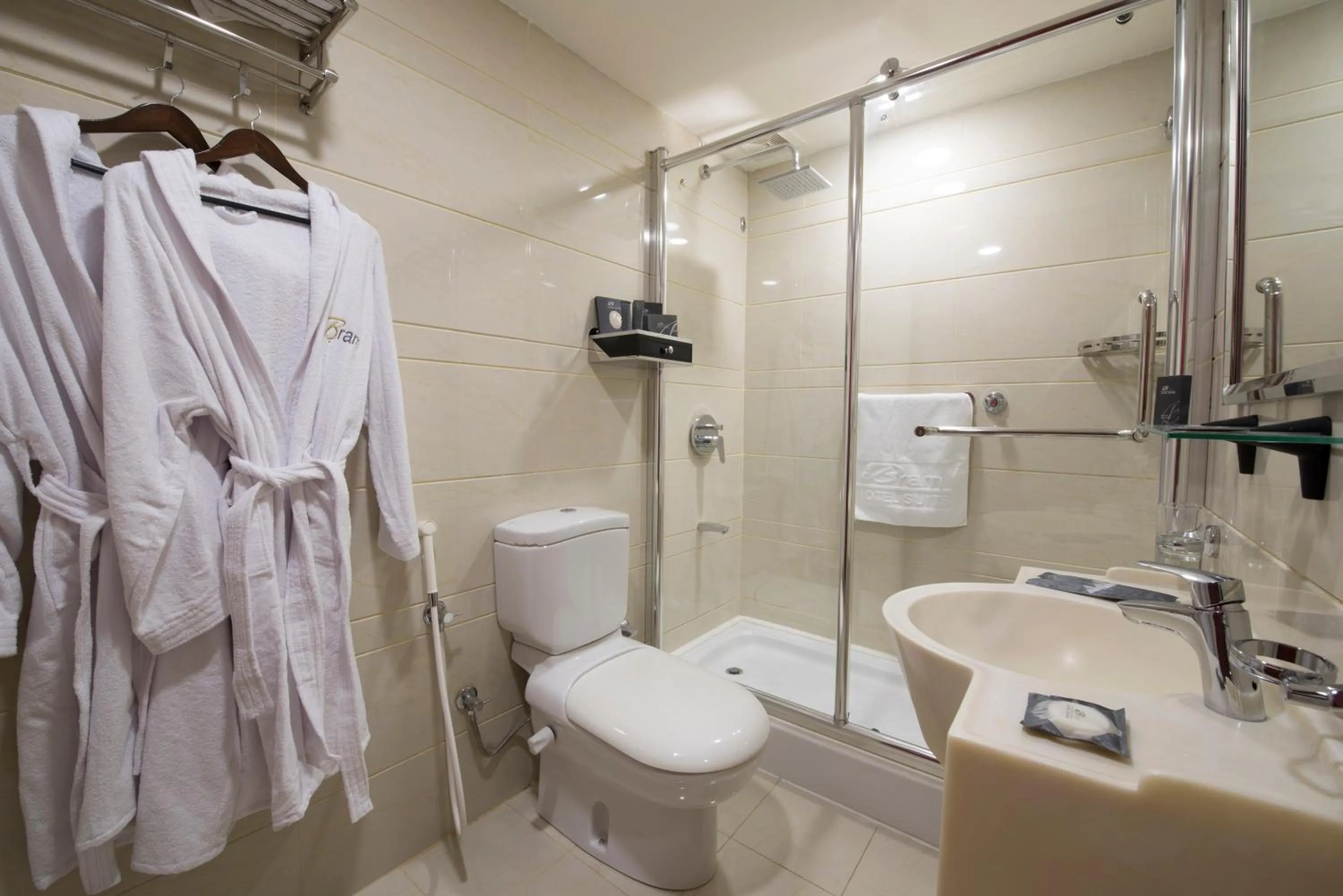 Shower in Bram Suites