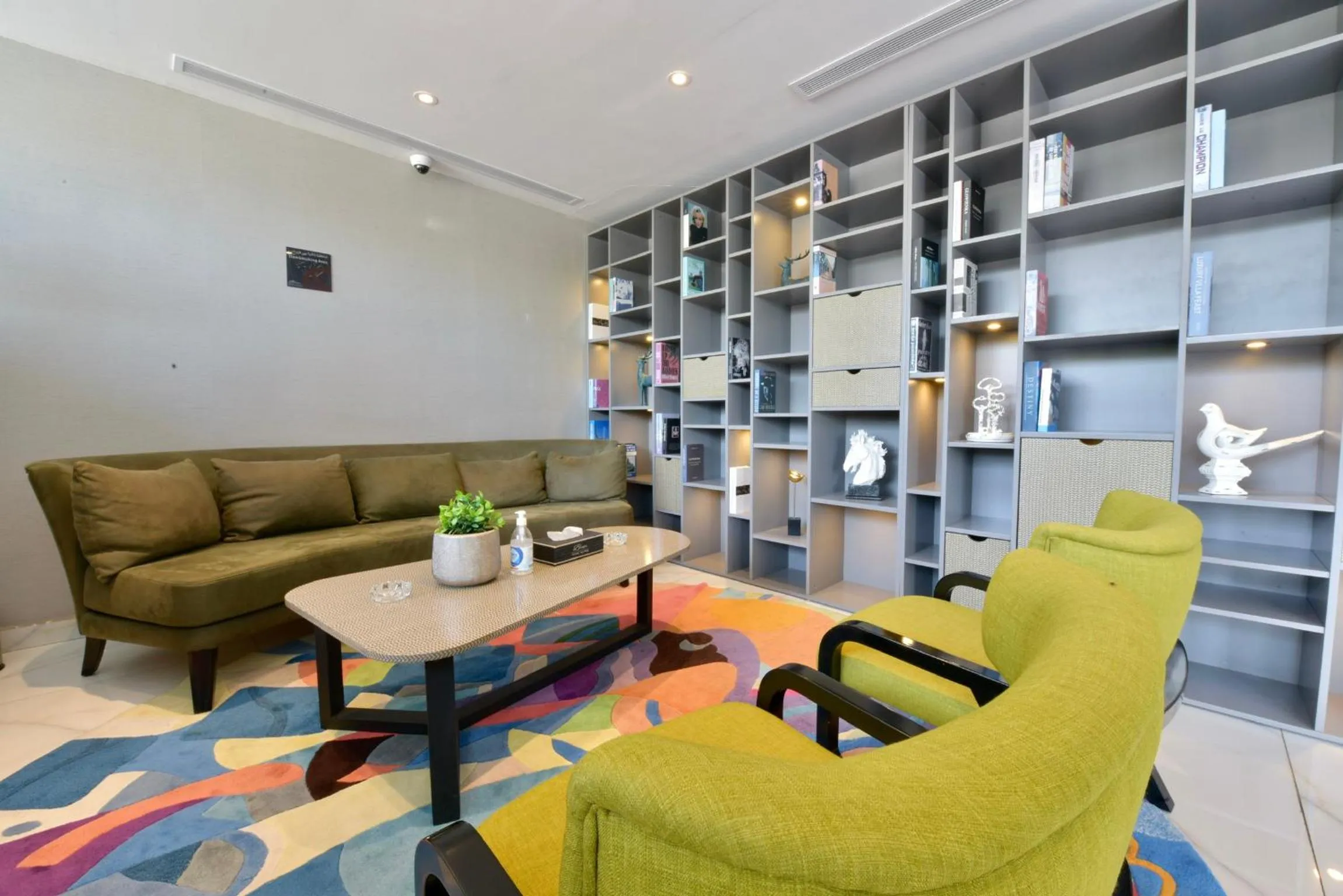 Seating area in Bram Suites