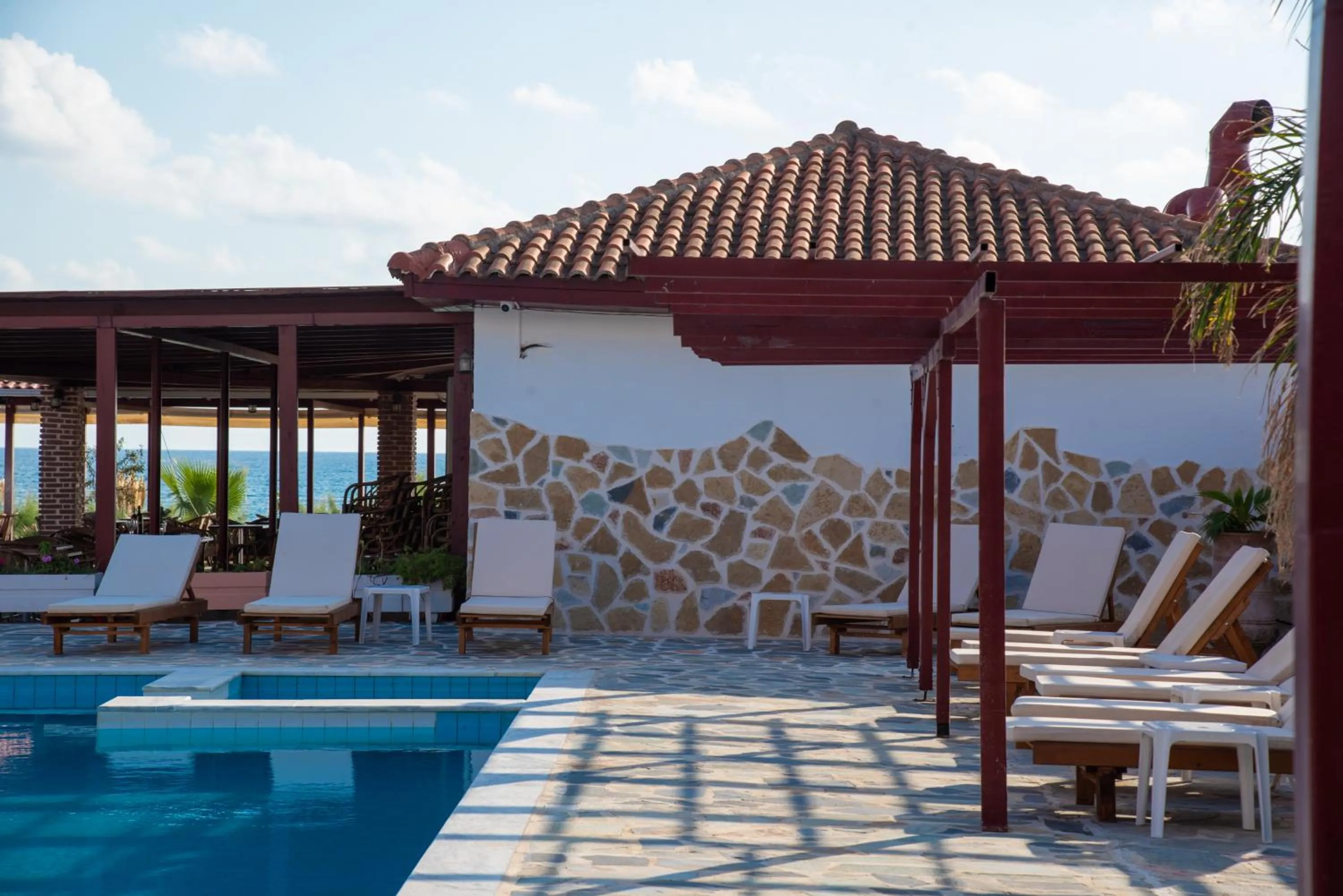 Pool view in Poseidon Beach Hotel