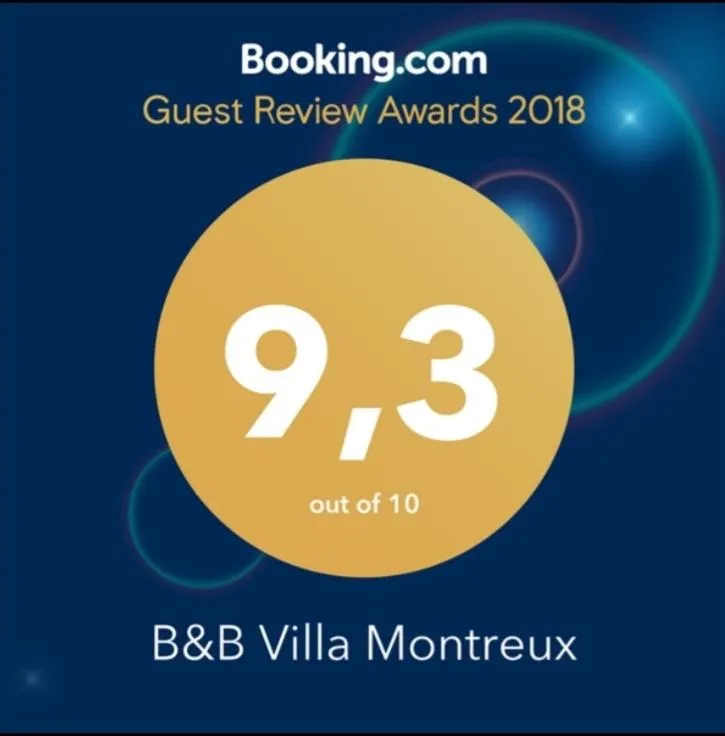Certificate/Award in B&B Villa Montreux