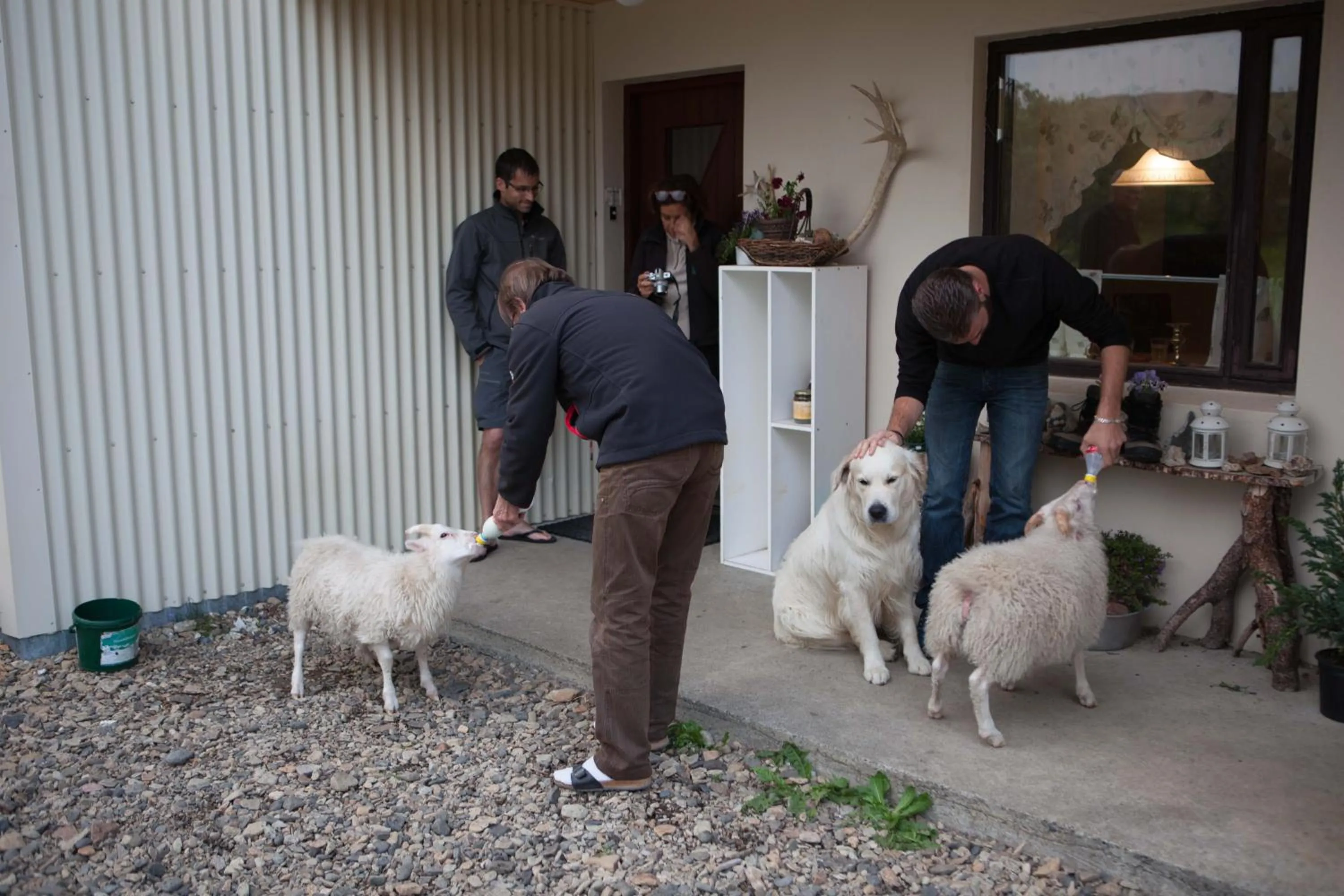 Lobby or reception in Mjóanes accommodation