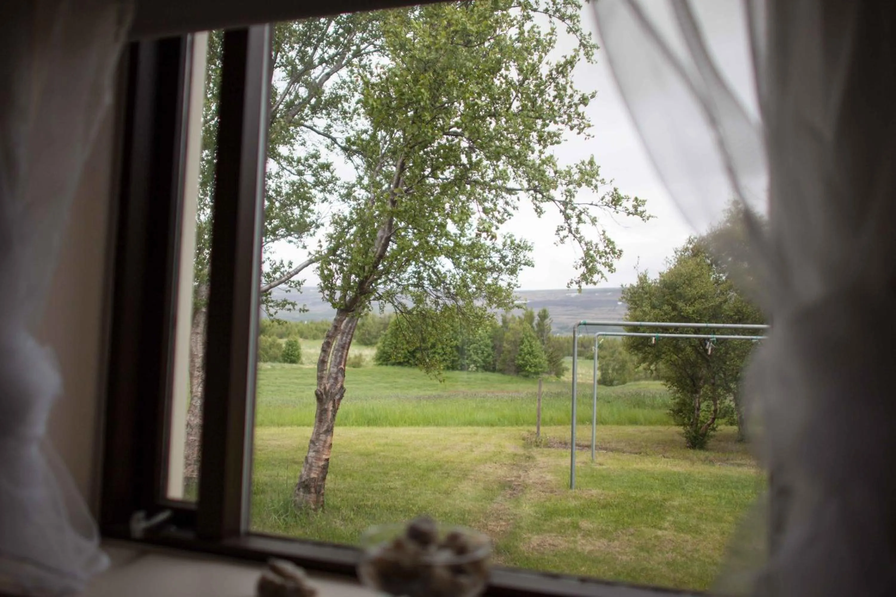 Inner courtyard view in Mjóanes accommodation