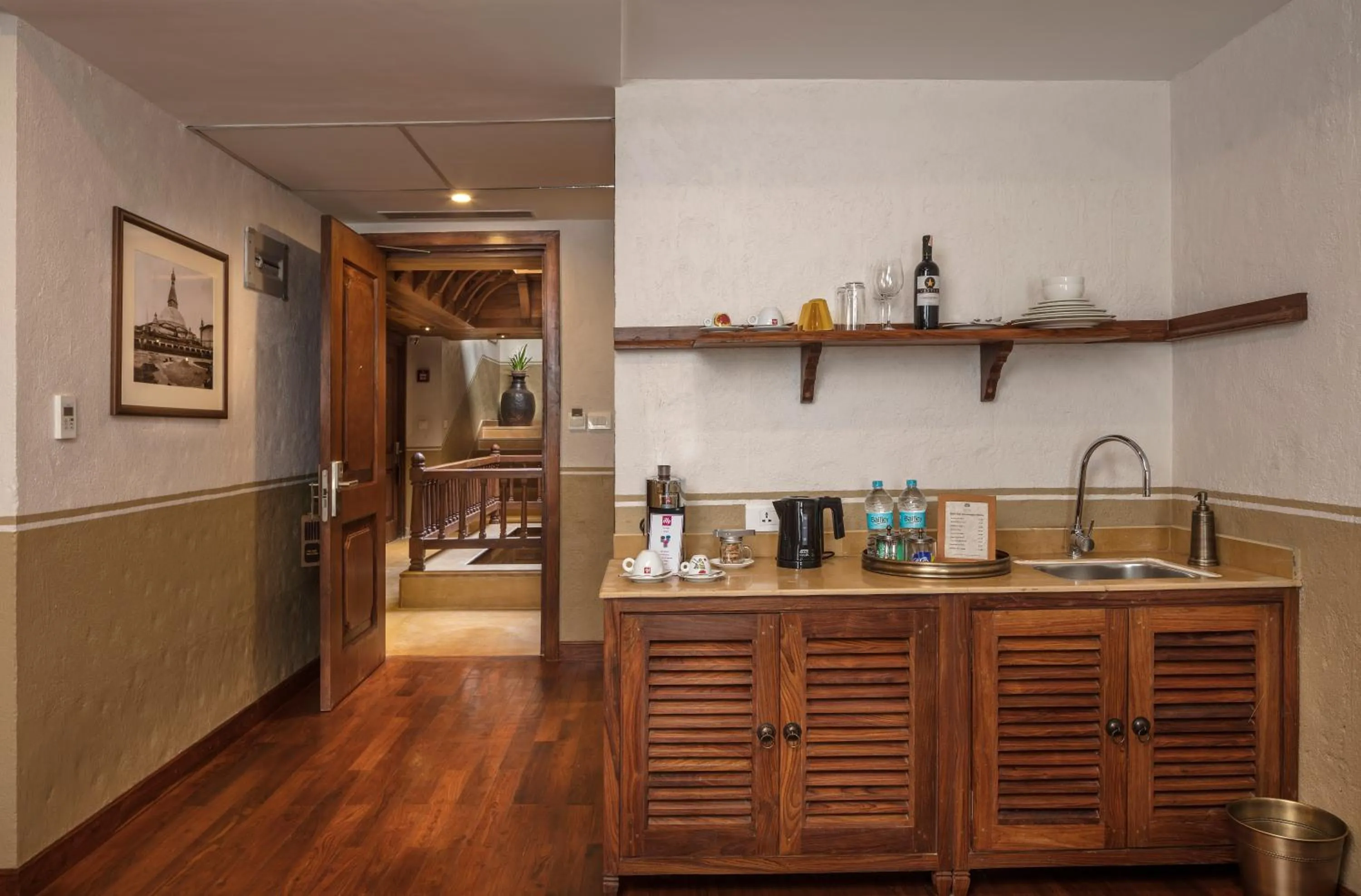 Kitchen or kitchenette in Nepali Ghar Hotel