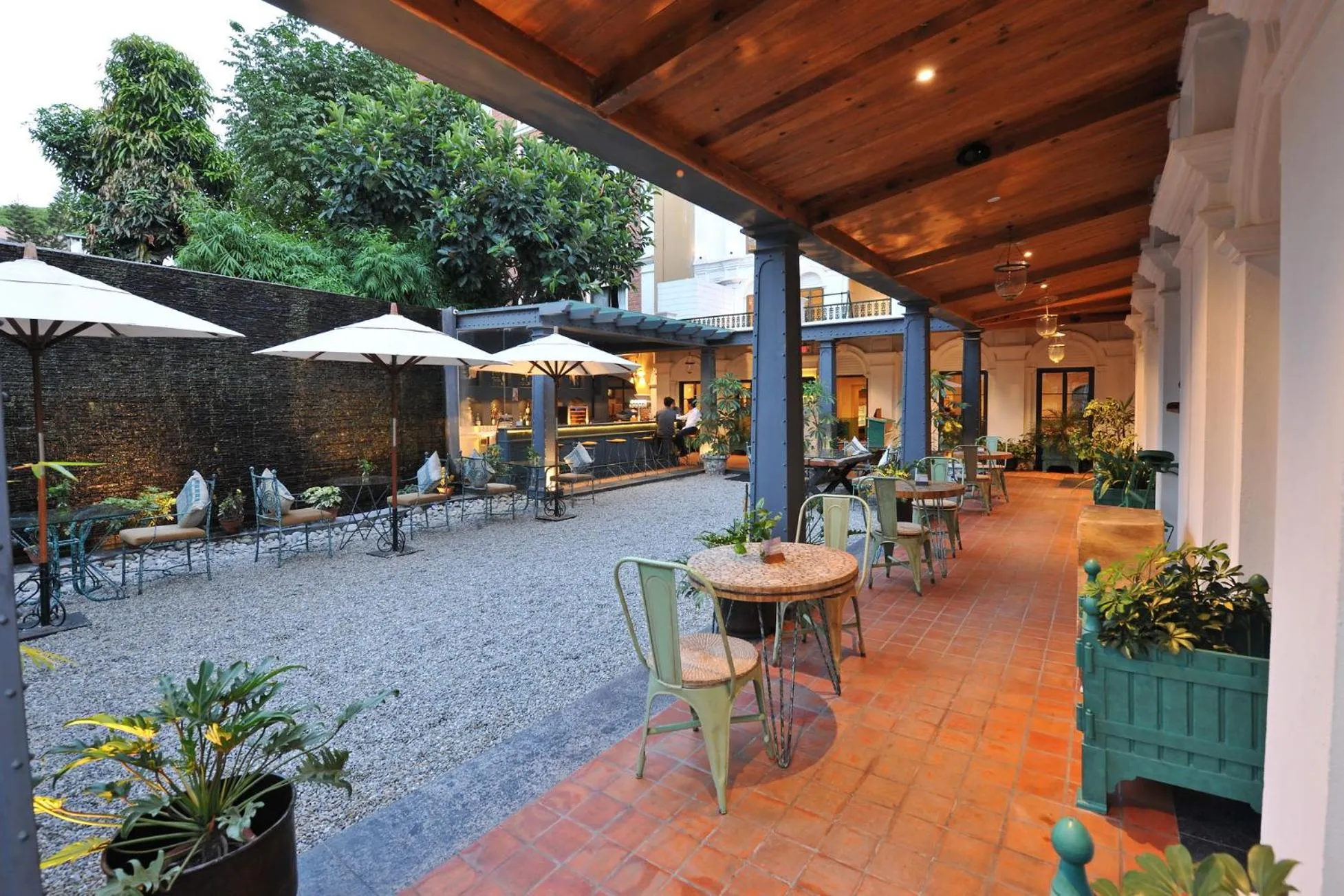 Patio in Nepali Ghar Hotel